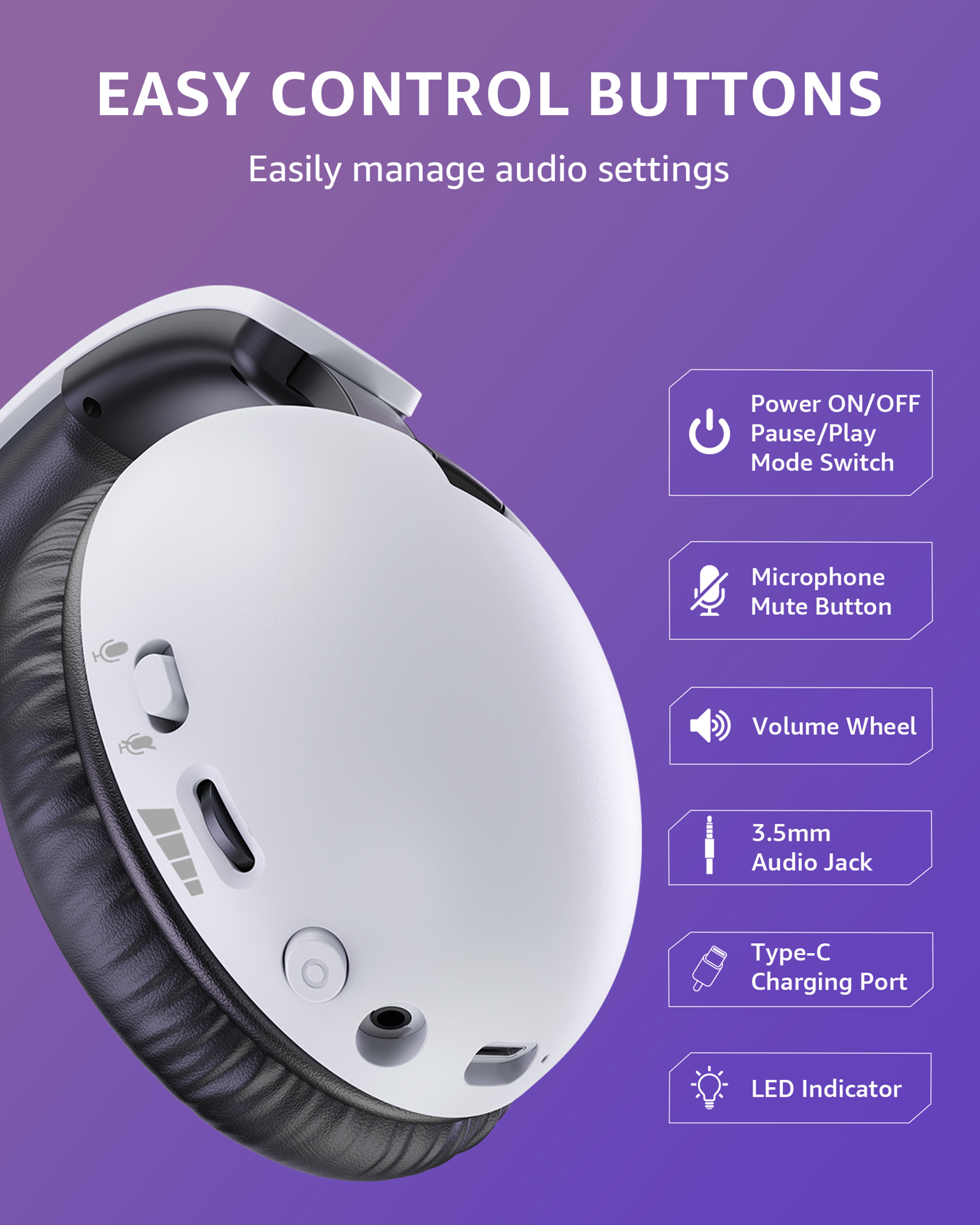 Wireless Gaming Headset With Mic For PS5 PC  Bluetooth Devices 7