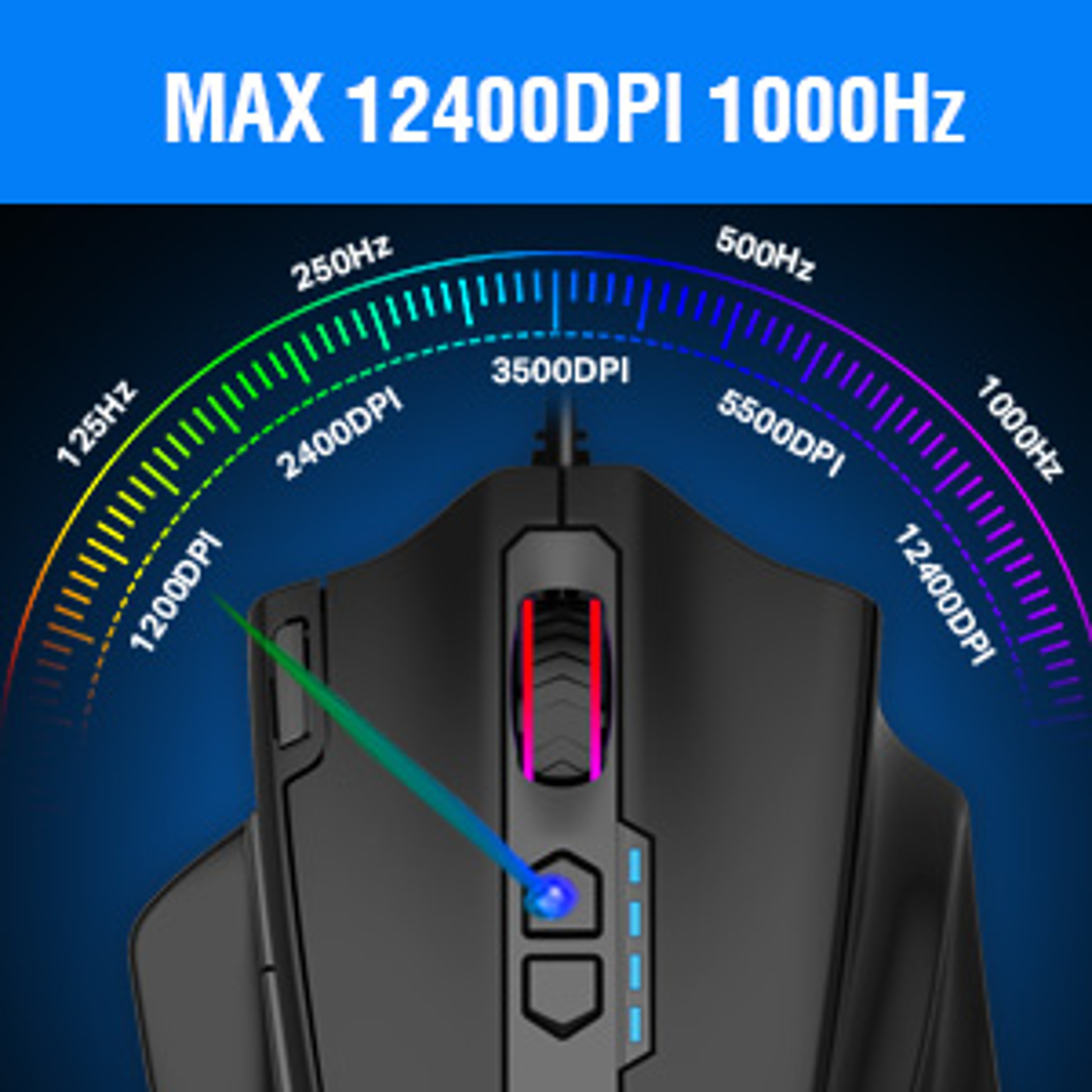 Programmable RGB Gaming Mouse Ergonomic Wired Mouse With Buttons For PC  Laptop 3