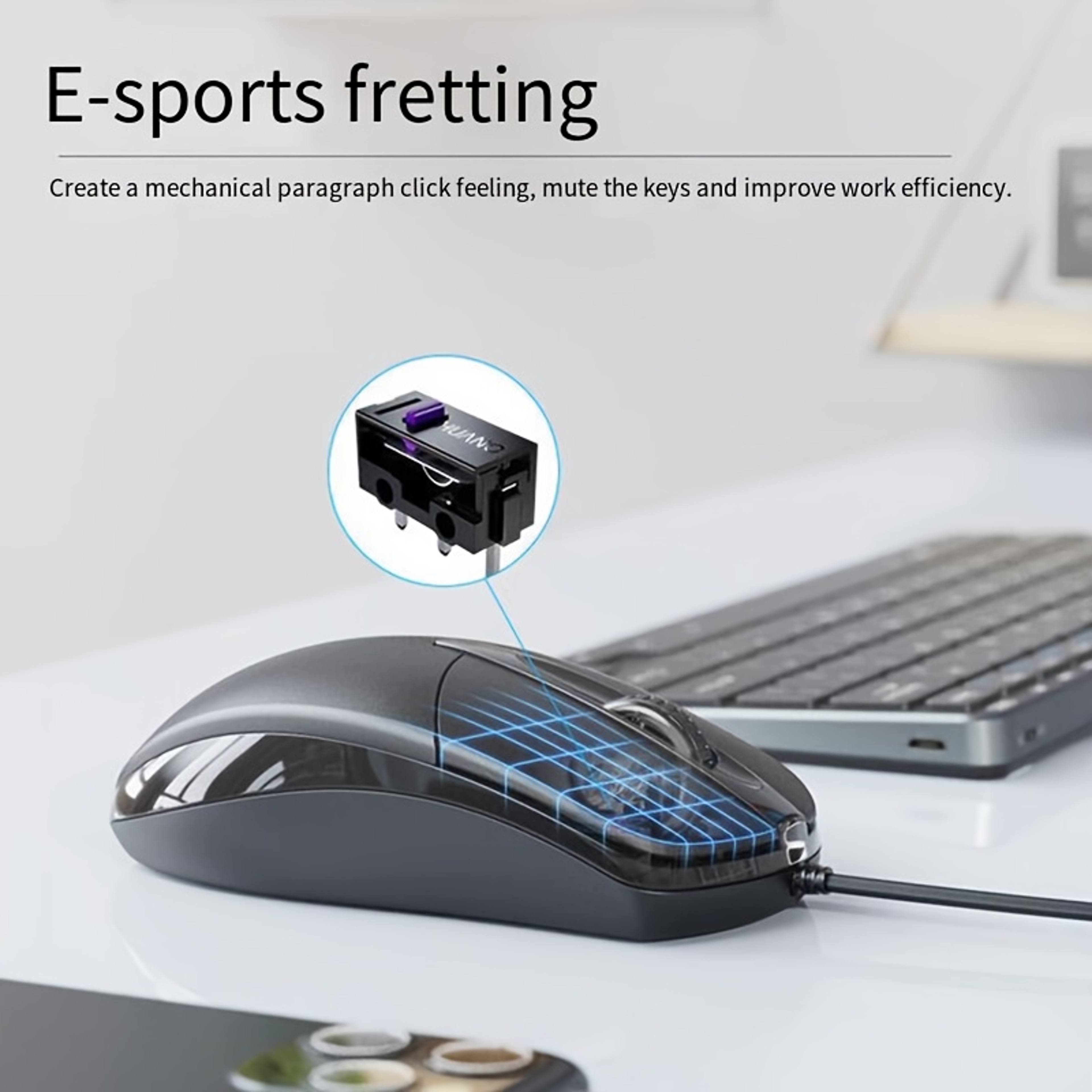 Portable Wired USB Mouse For Office Home  Laptop Plug And Play Ergonomic Computer Mouse 1
