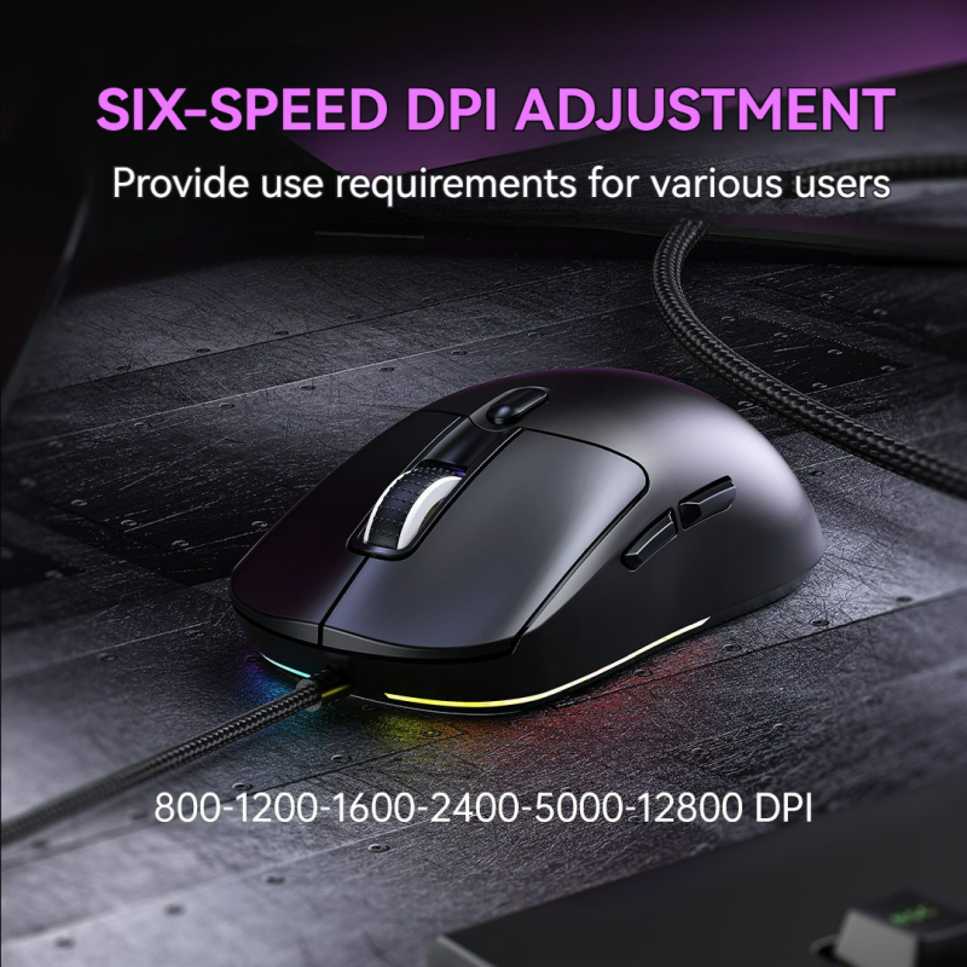 RGB Gaming Mouse DPI Programmable Ergonomic Wired Mouse For PC  Laptop 8