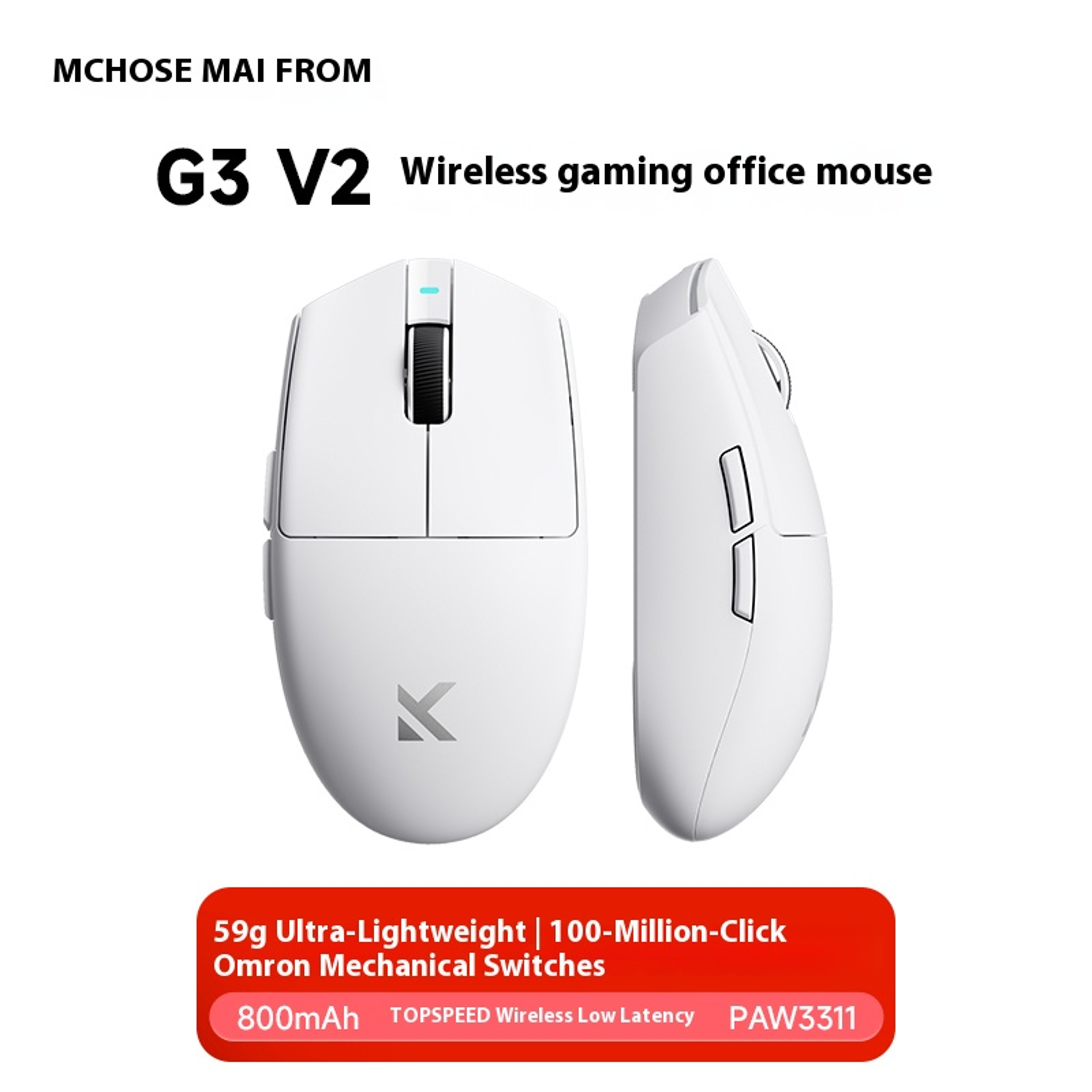 Tri Mode Wireless Gaming Mouse With Bluetooth  Wired Connectivity For PC Laptop  Office 6