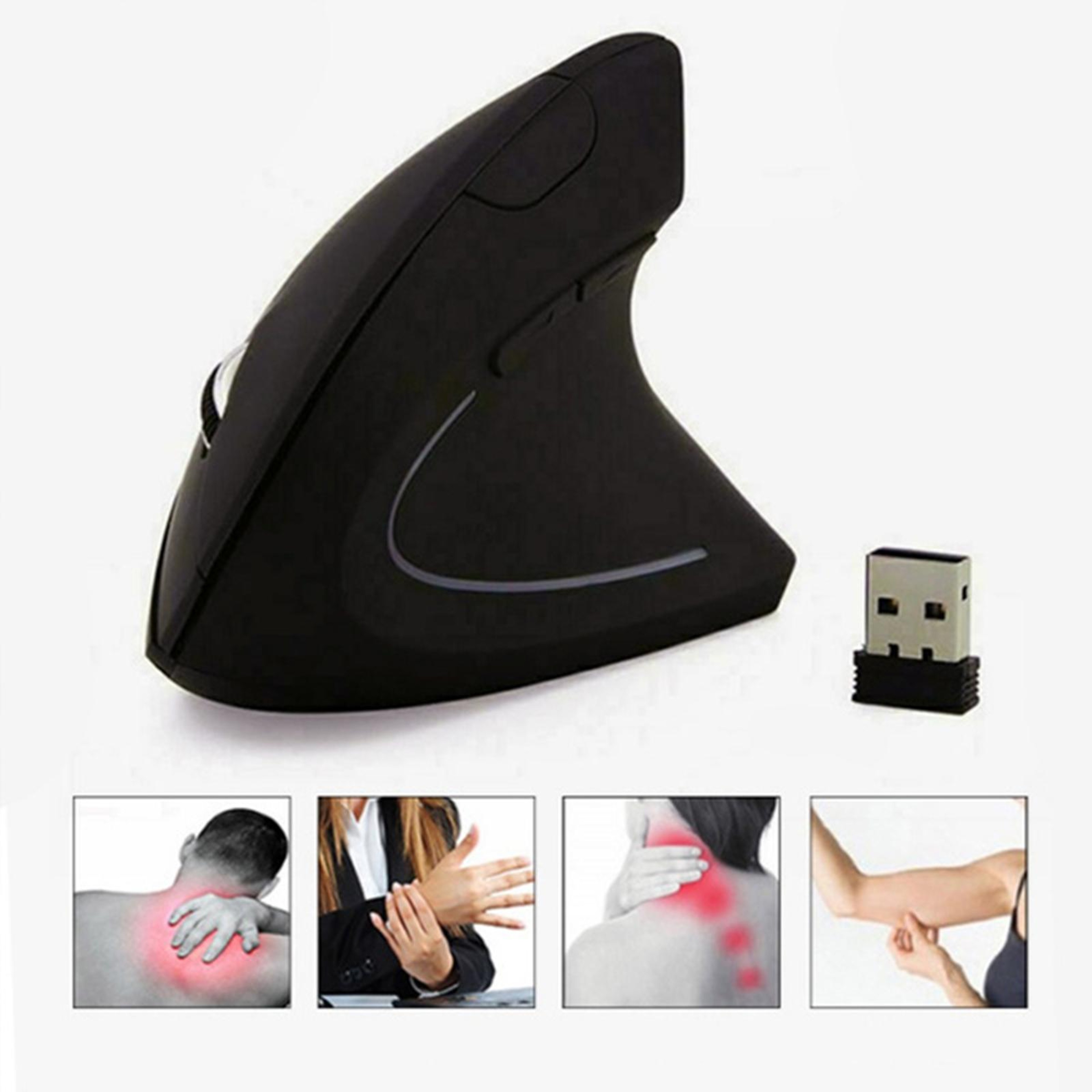 Vertical Ergonomic Wireless Mouse With Silent Clicks Optical Right Hand Mouse 5