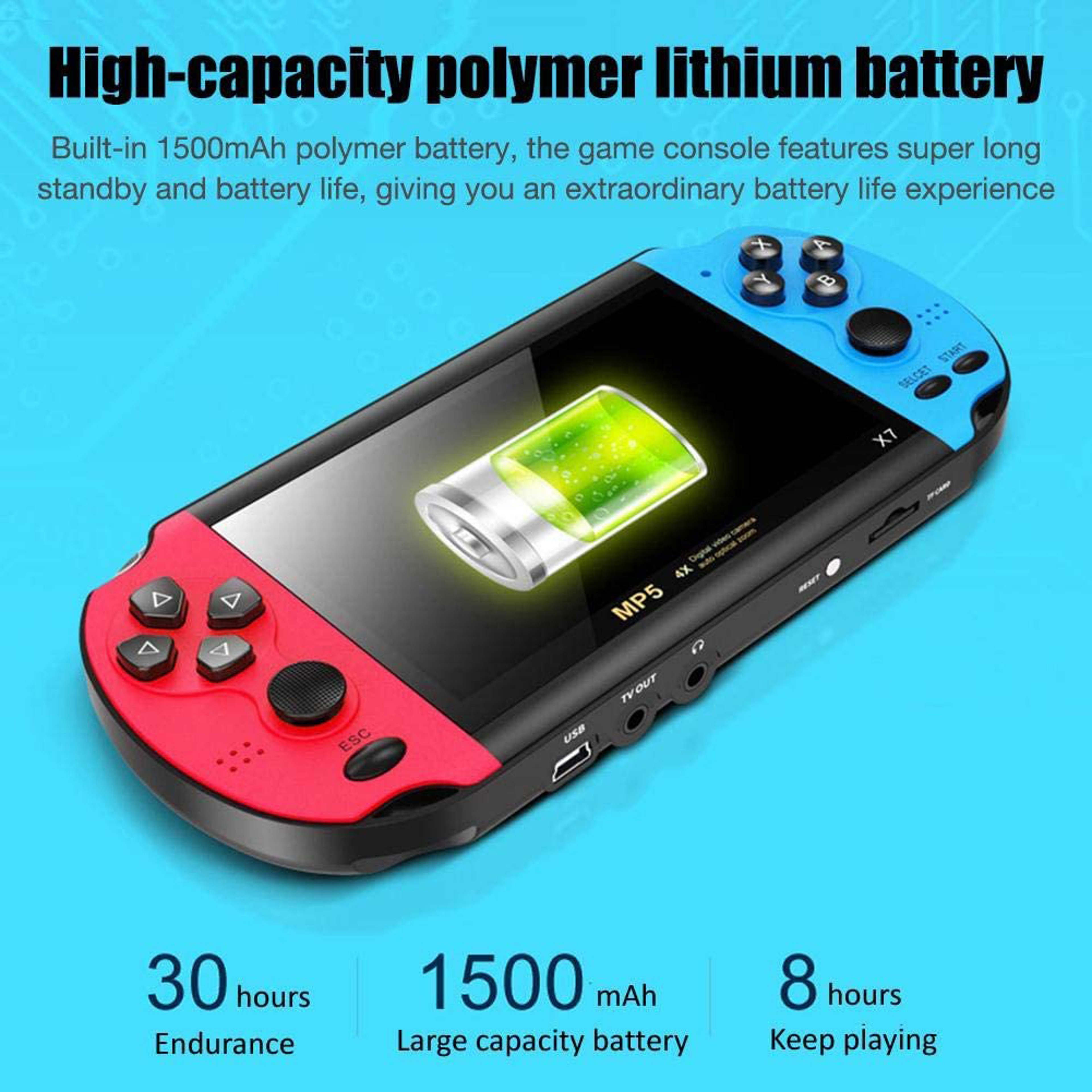 Retro Handheld Game Console Portable Mini Arcade Player 6