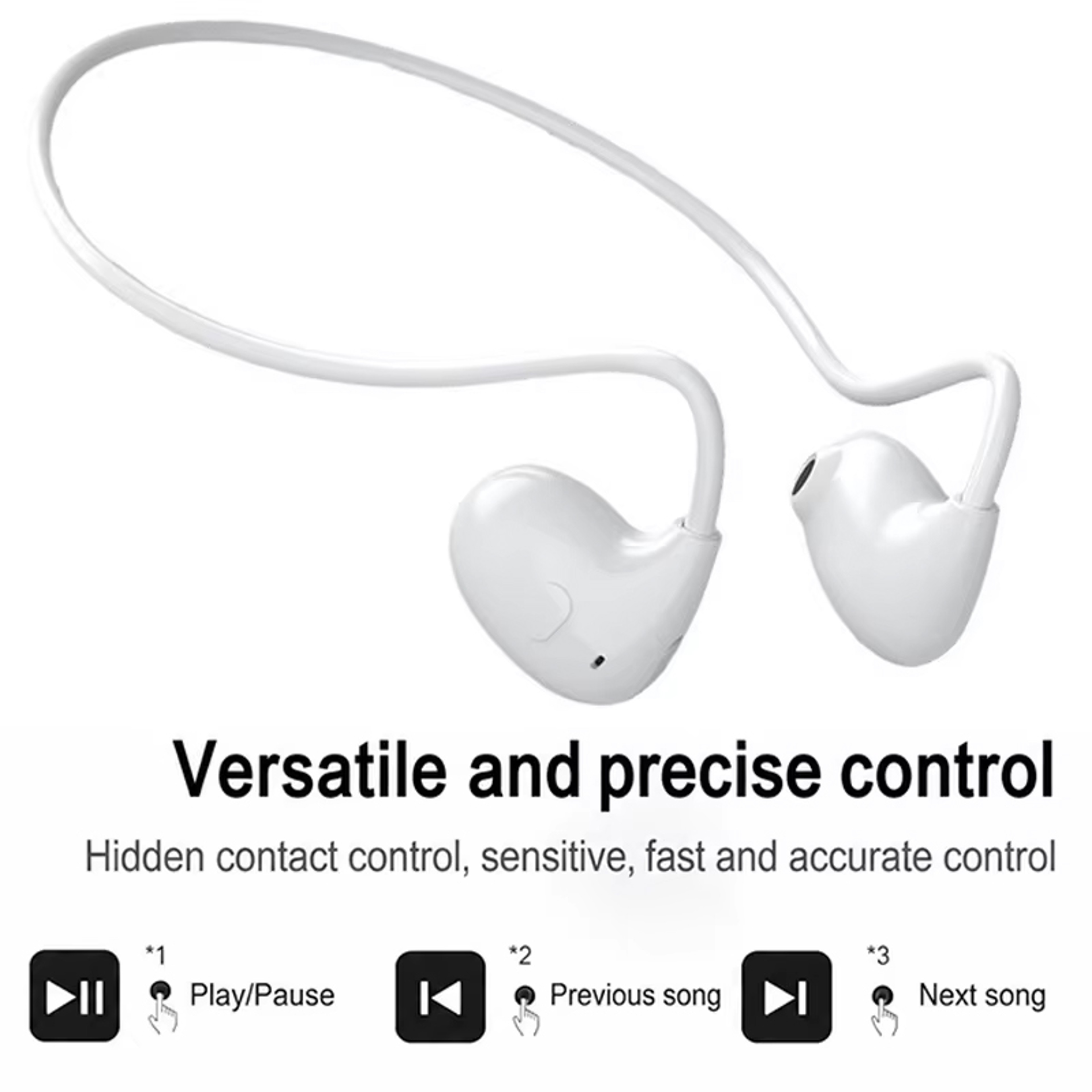 Open Ear Headphones Bluetooth Wireless Sport Earbuds With Air Conduction And Detachable Mic 5