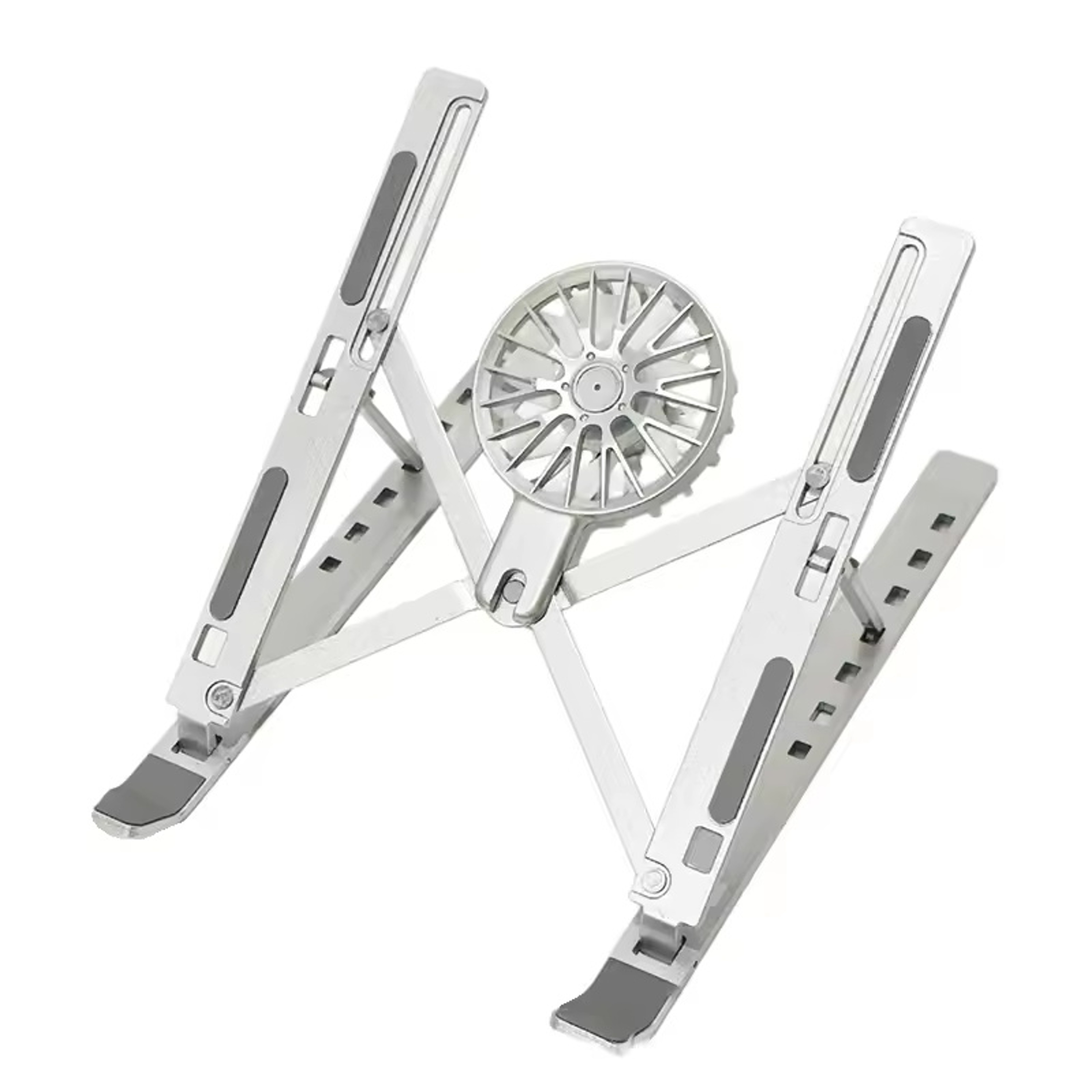 Foldable Laptop Cooling Stand With Fan Adjustable Aluminum Laptop Stand For Desk  Travel 1