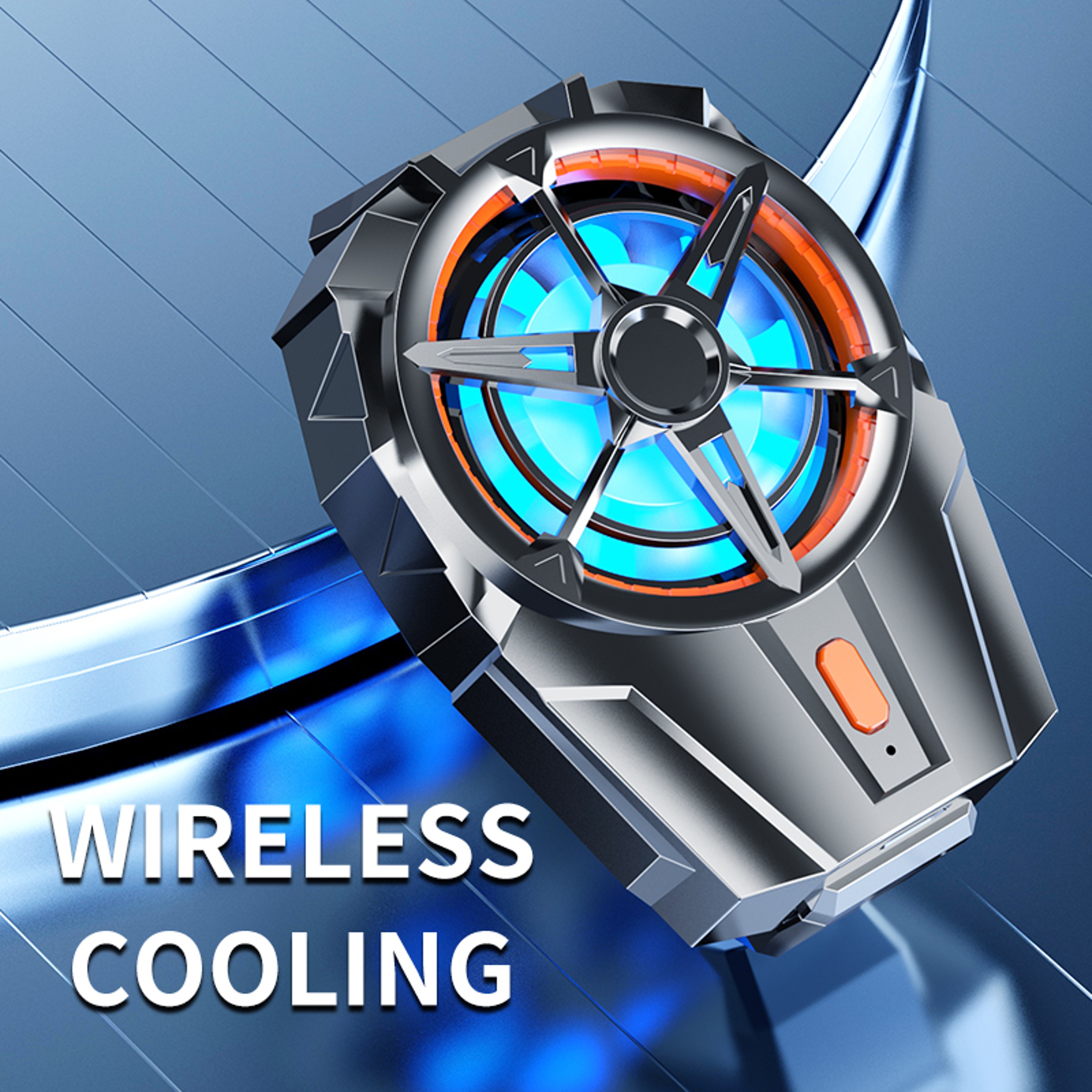 Rechargeable Phone Cooler For Gaming With 3Speed Silent Cooling Fan For IPhone  Android 2