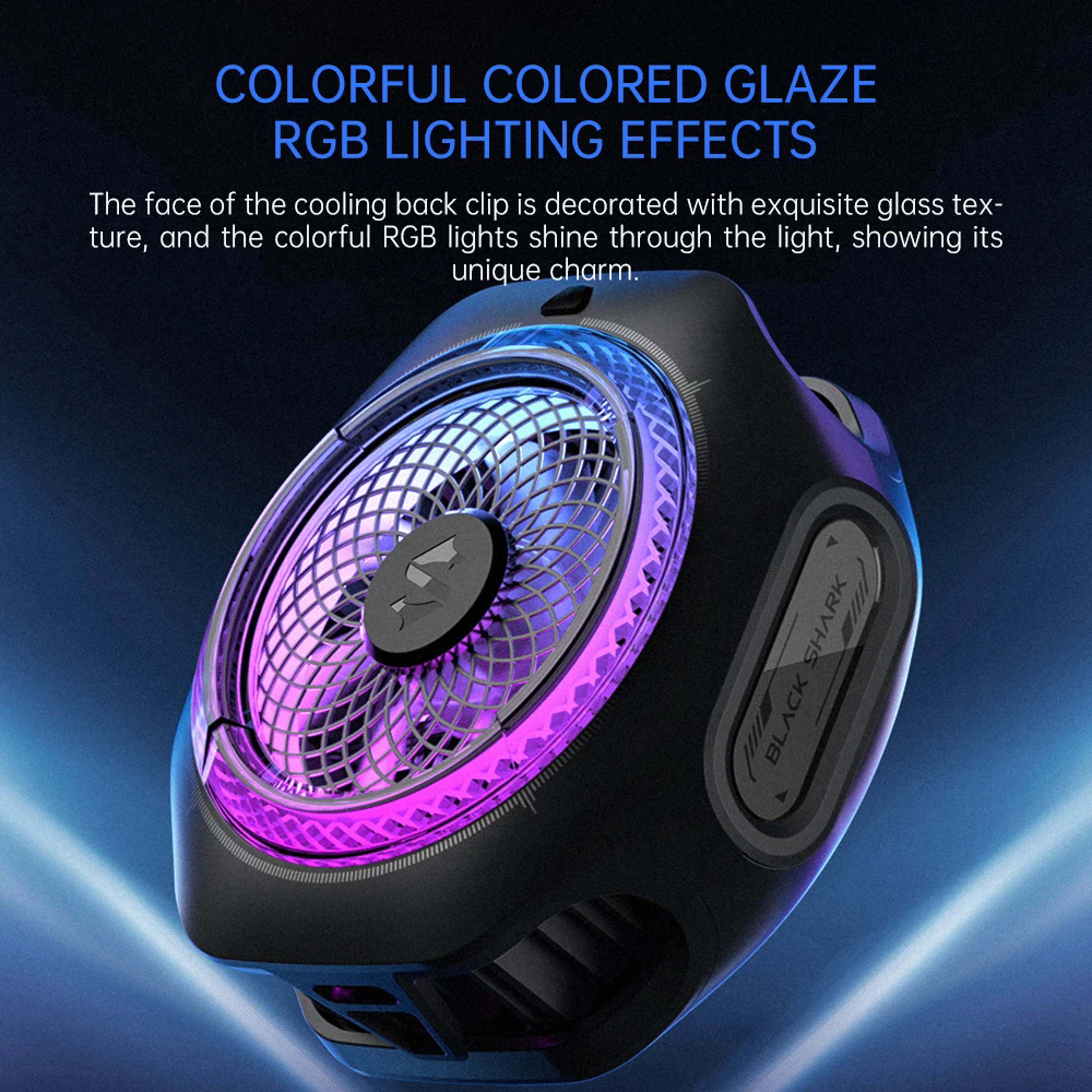 Black Shark Magnetic Phone Cooler With RGB Gaming Fan For IPhone  Android 5