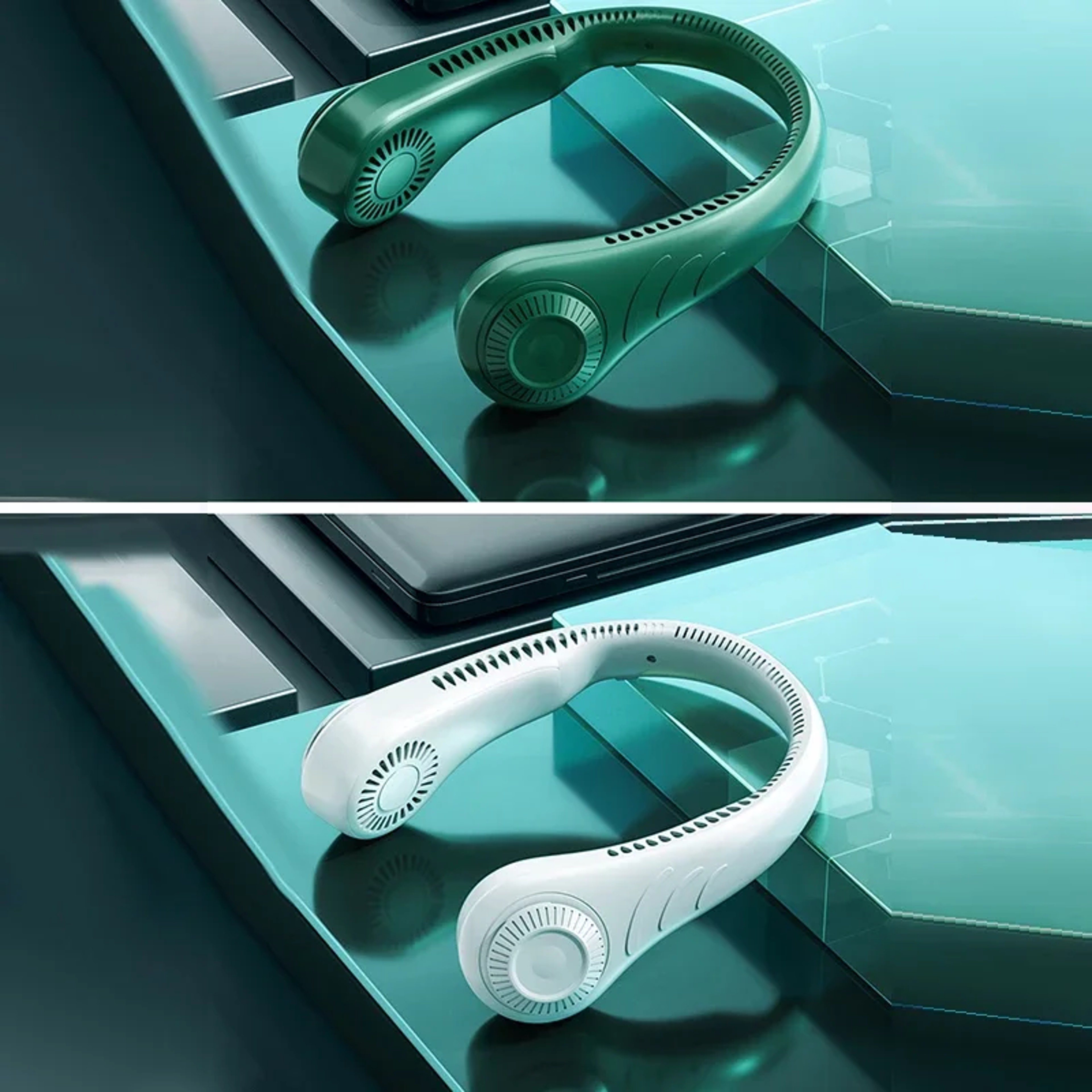 Arctic Breeze Portable Neck Fan Rechargeable Bladeless Neck Fan For Hands Free Summer Cooling 4