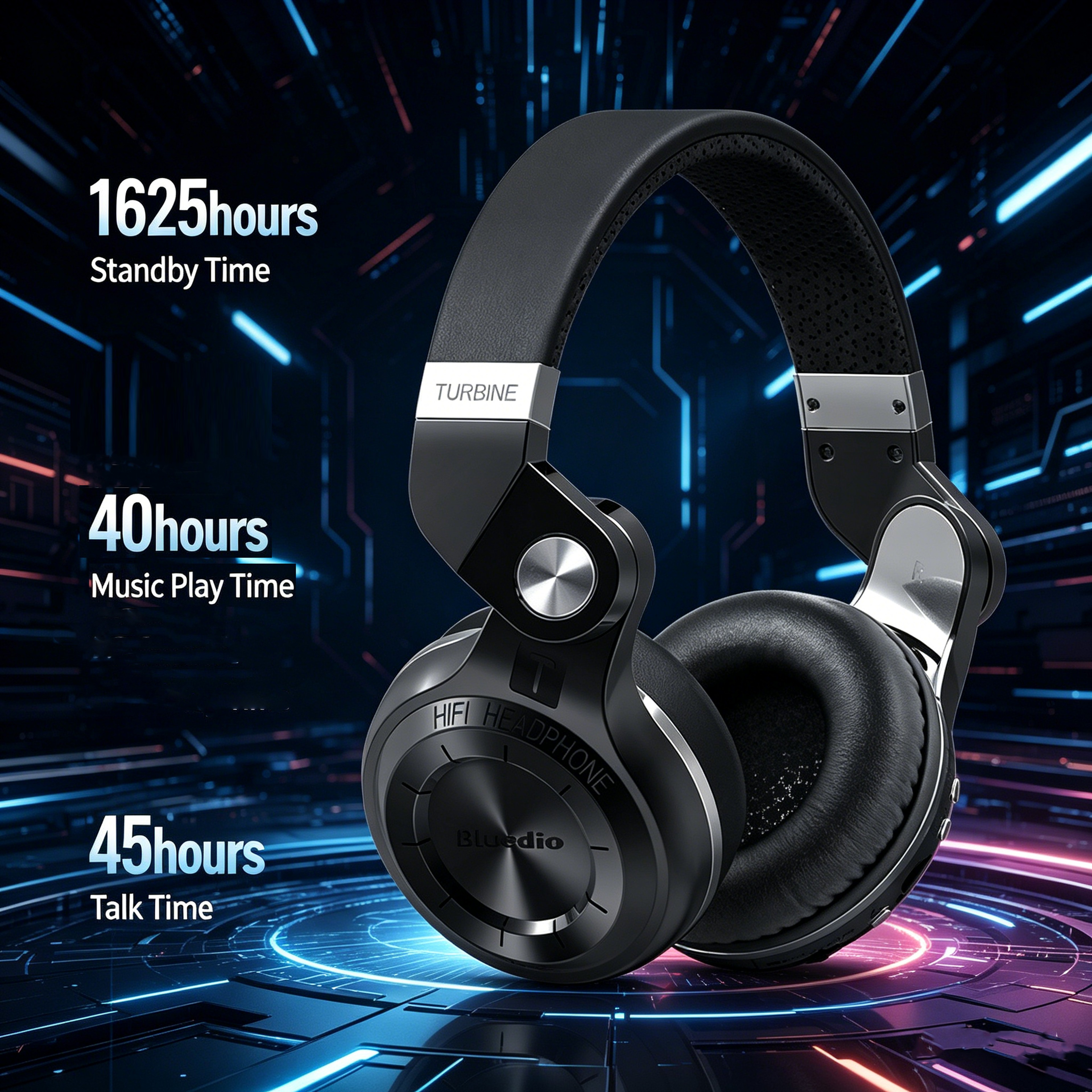 Bluetooth Wireless Headset Foldable Bluetooth Headphones With HiFi Stereo Sound 3