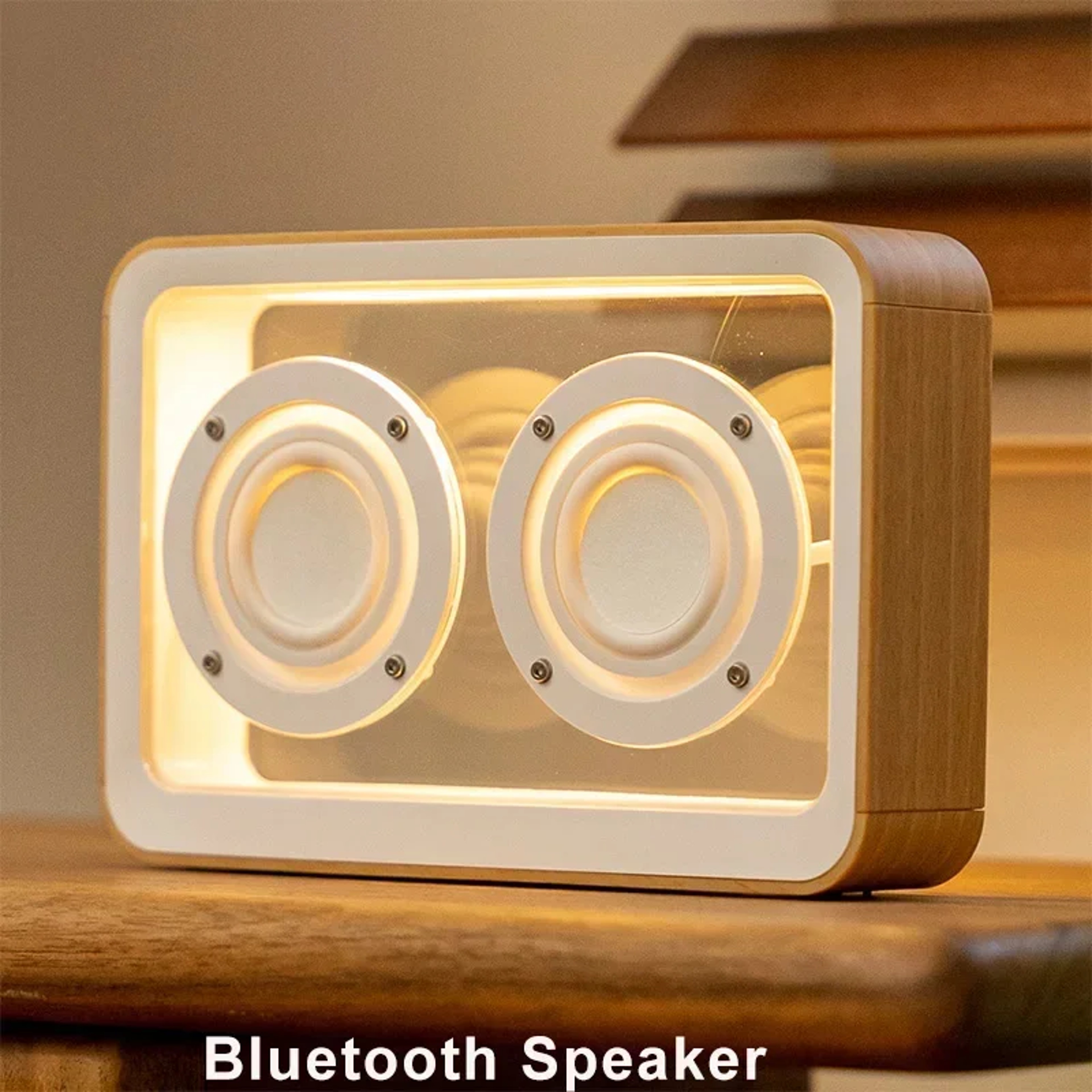 Transparent Bluetooth Speaker With Reading Light And Dual Speakers For Crystal Clear Sound 4