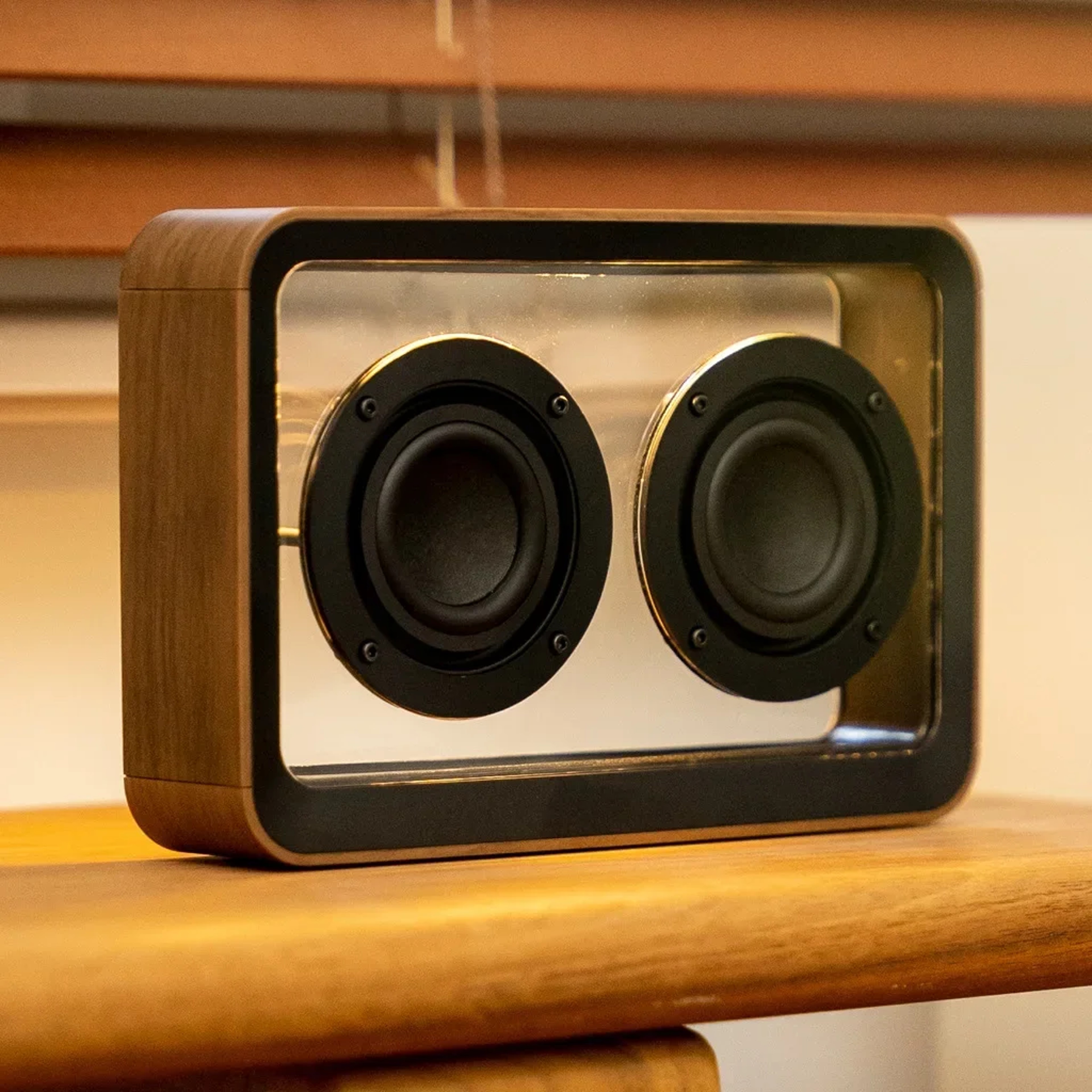Transparent Bluetooth Speaker With Reading Light And Dual Speakers For Crystal Clear Sound 0