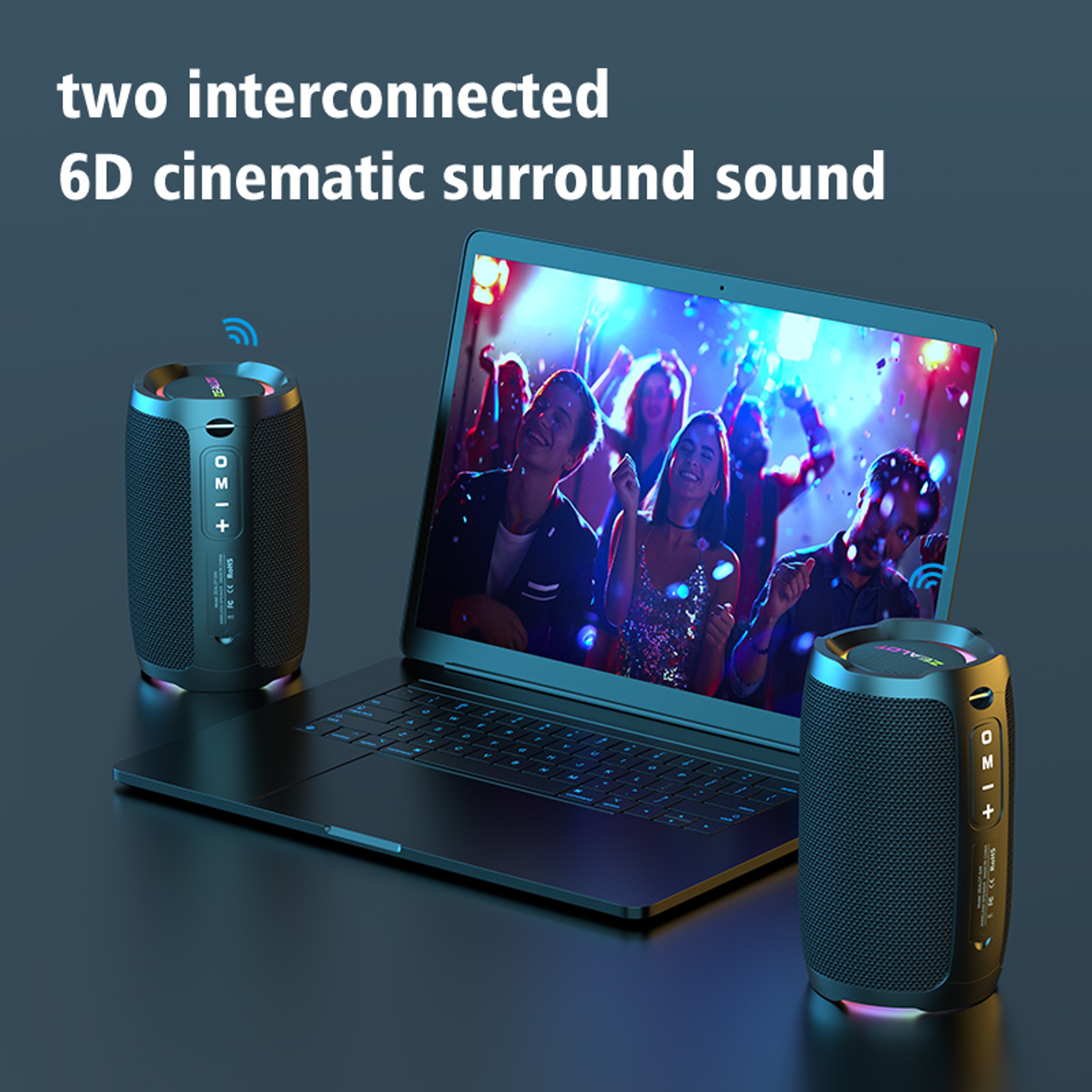 Portable Bluetooth Speaker With Stereo Sound And Waterproof Design 5