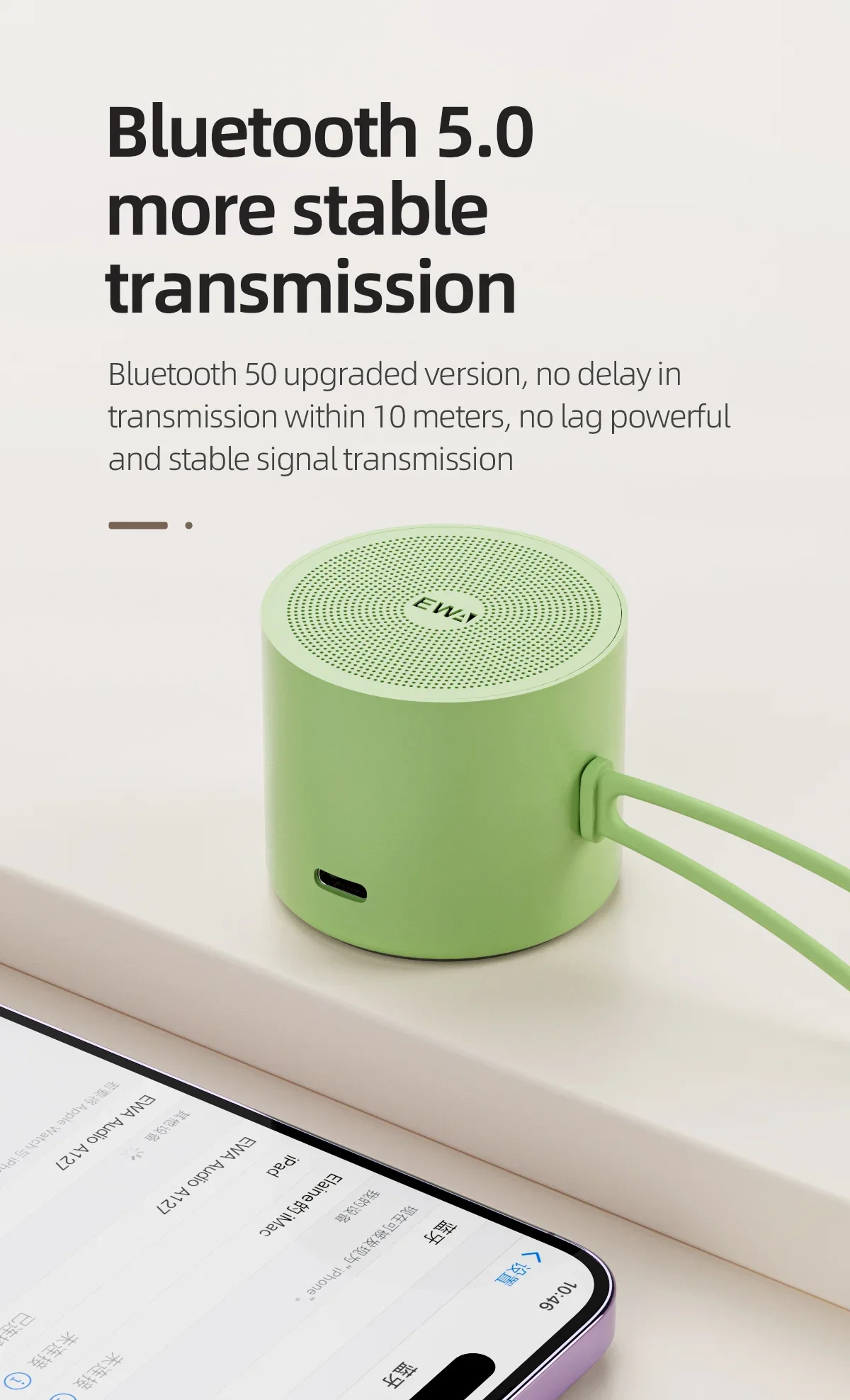 MetalPulse Portable Bluetooth Speaker Mini Wireless Subwoofer For Outdoor Travel 3
