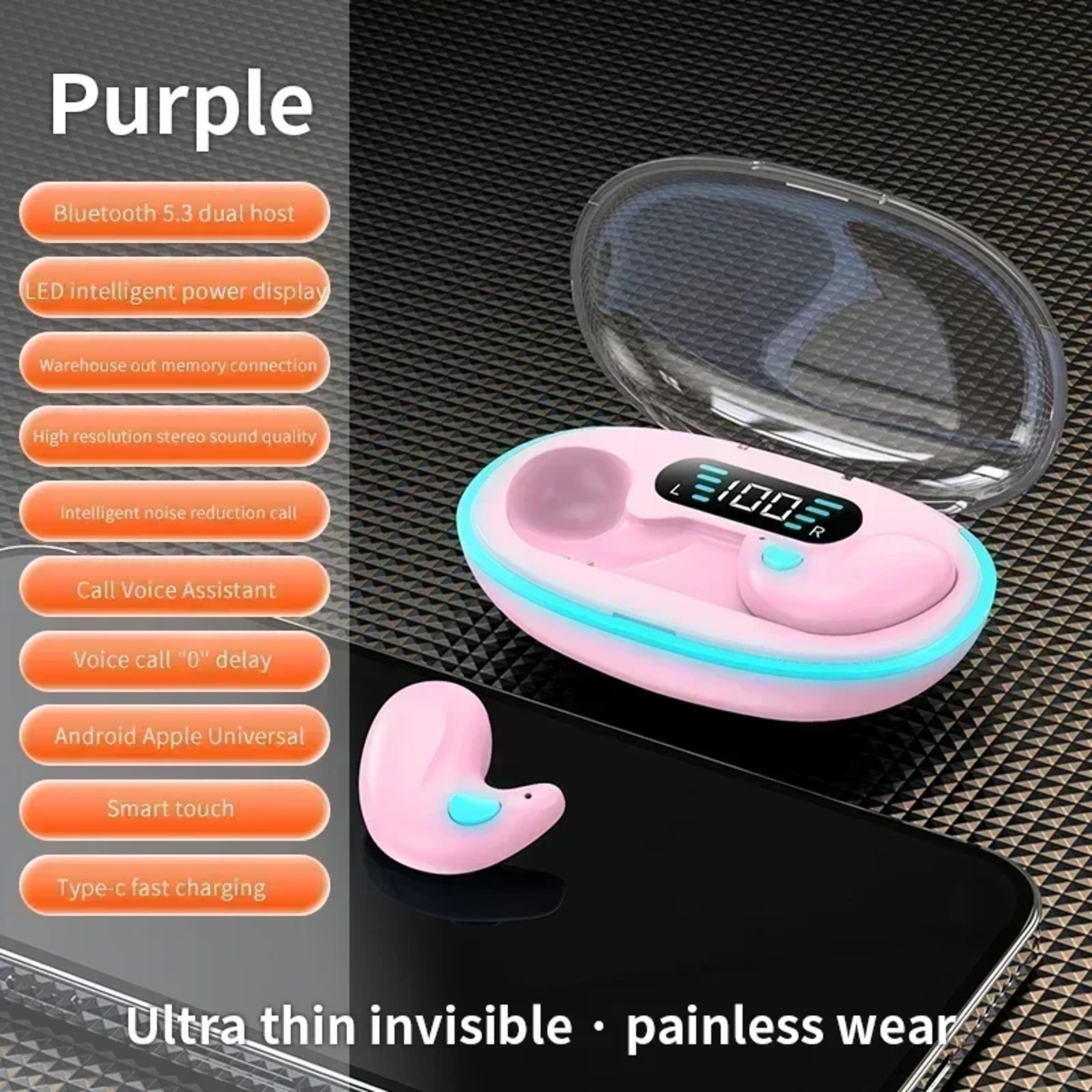 Sleep Earbuds Mini Bluetooth Wireless Sleeping Headphones With HD Mic 9