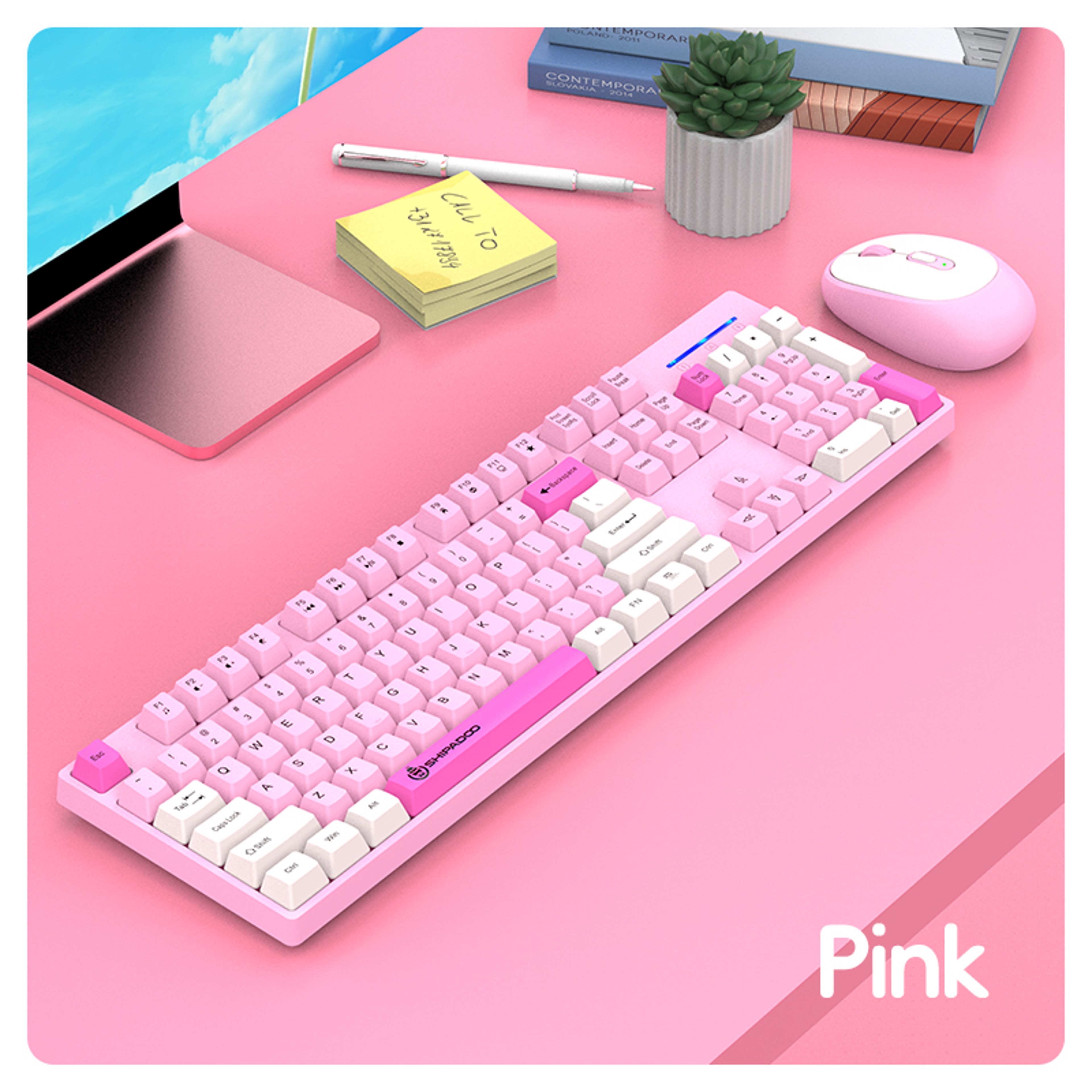 Wireless Gaming Keyboard And Mouse Combo For Laptop Desktop Office 6
