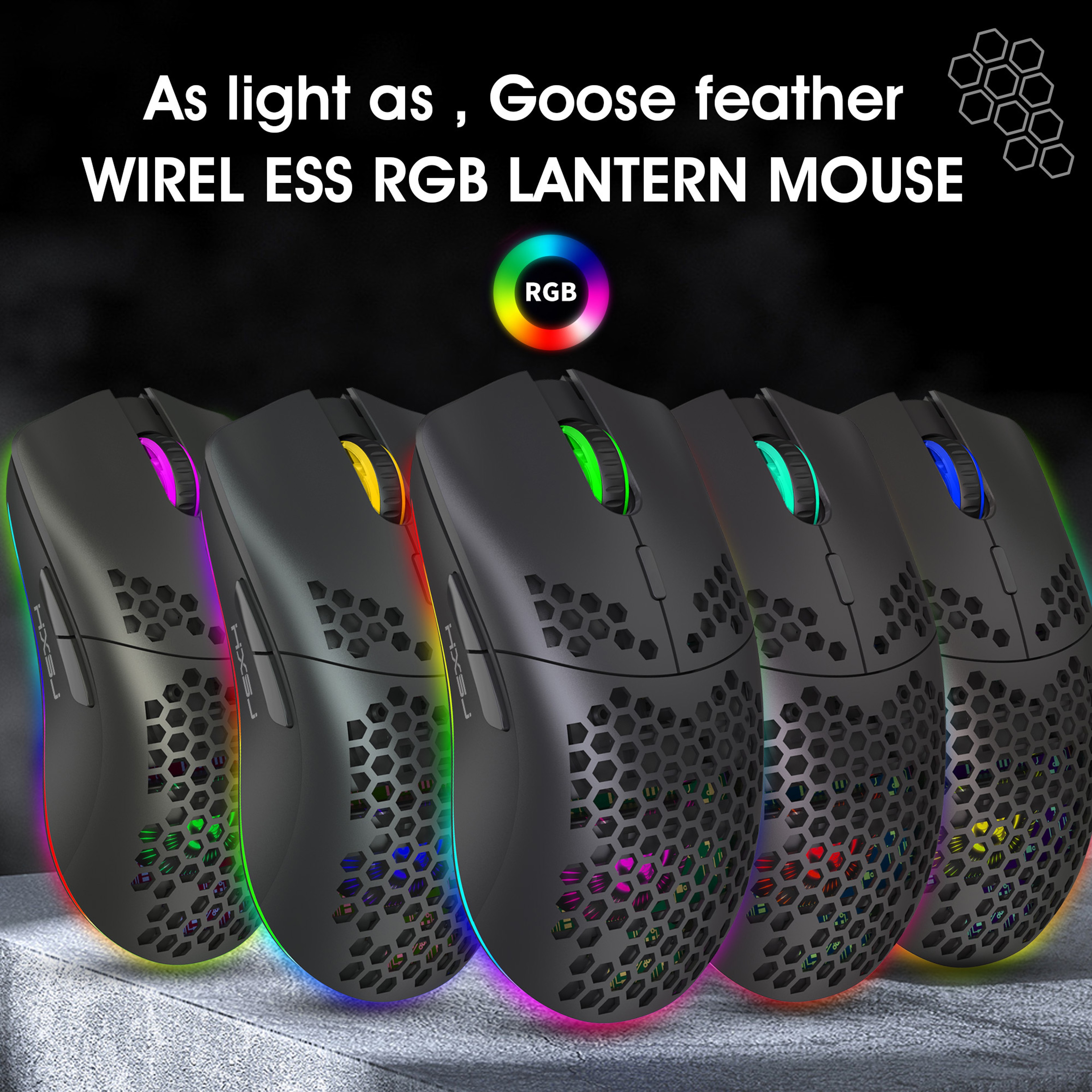 Rechargeable Wireless Gaming Keyboard And Mouse Combo With LED Backlit Mechanical Feel Keys 2