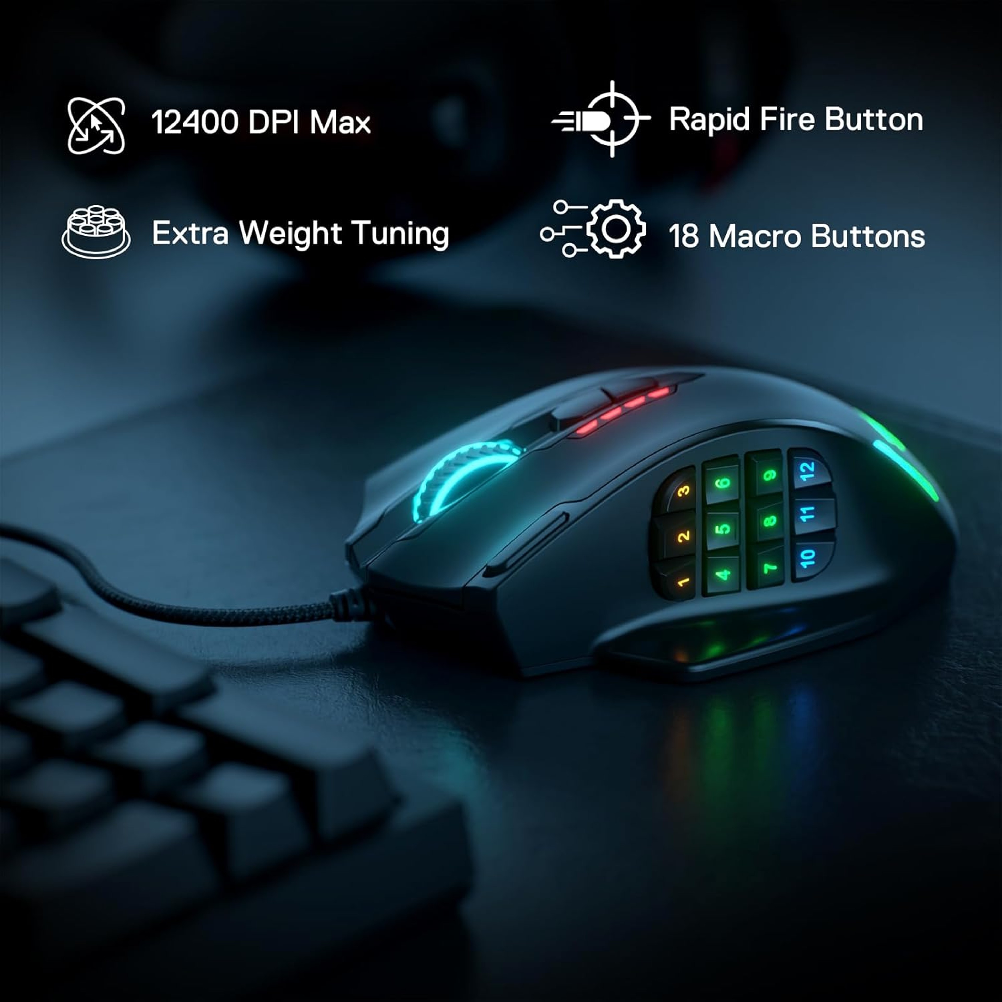 RGB Wired Gaming Mouse With Programmable Buttons And DPI 6