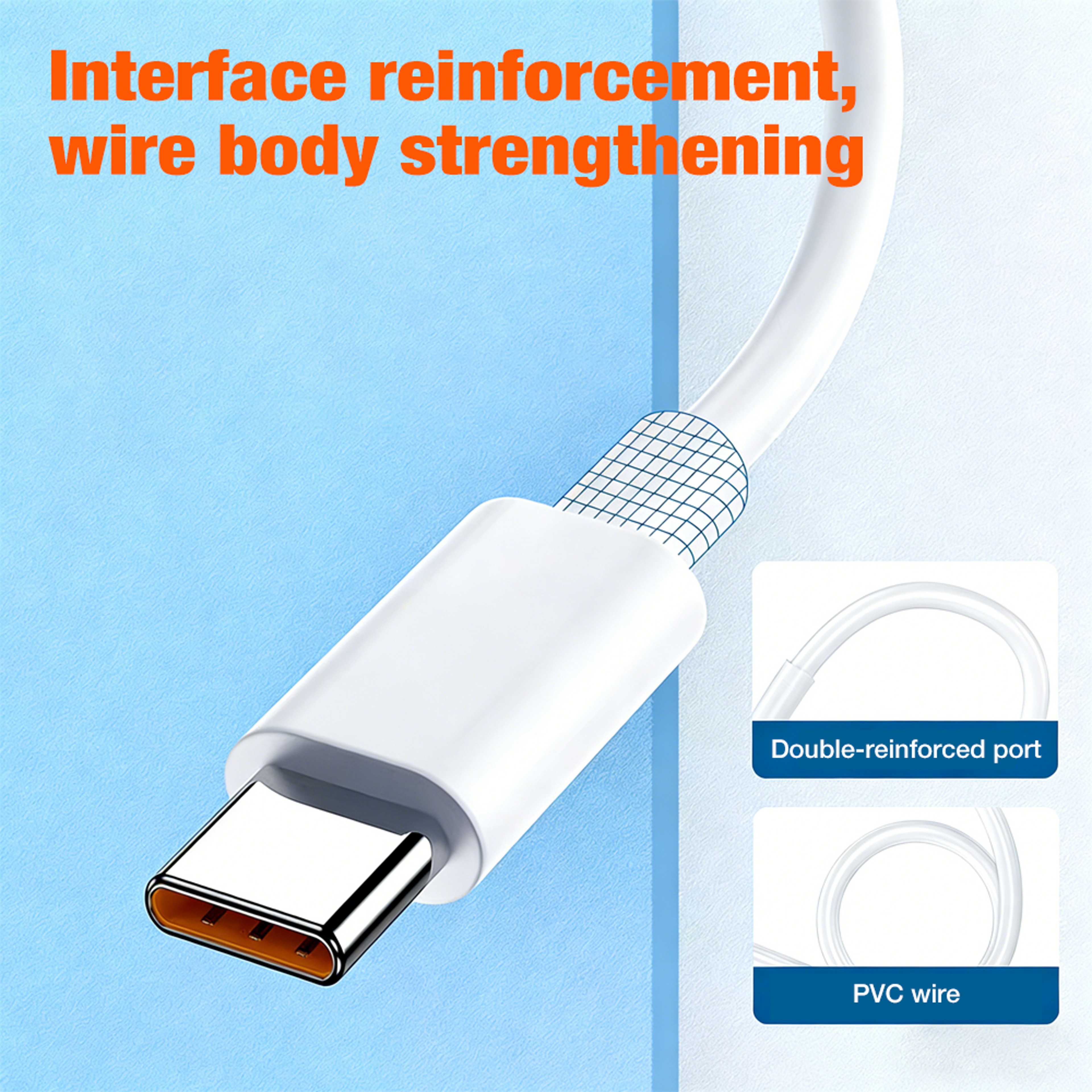 USB C Fast Charging Cable Long USB Type C Data  Charging Cord 5