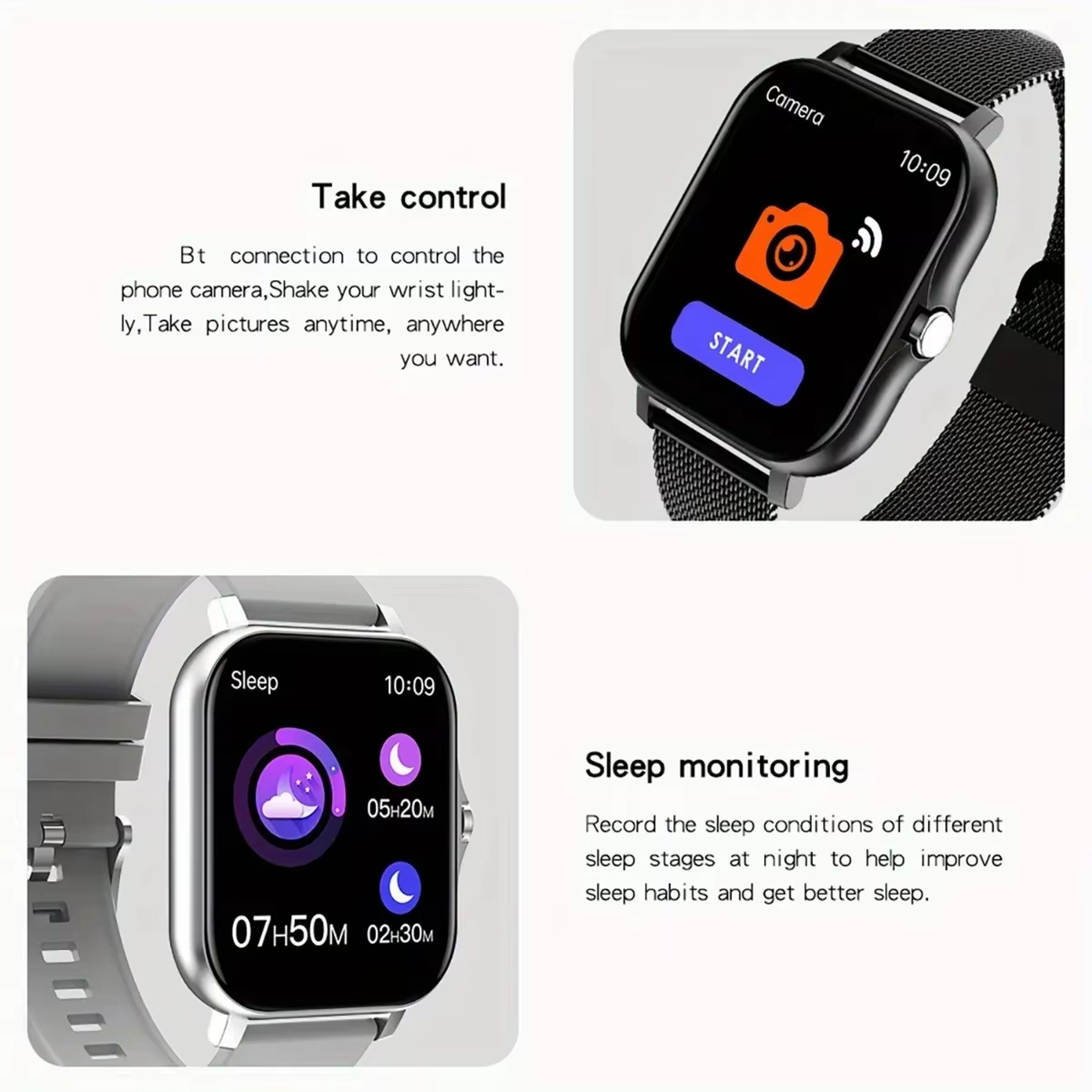 Bluetooth Smart Watch With Full Touch Screen And Heart Rate Monitor For Men  Women 7