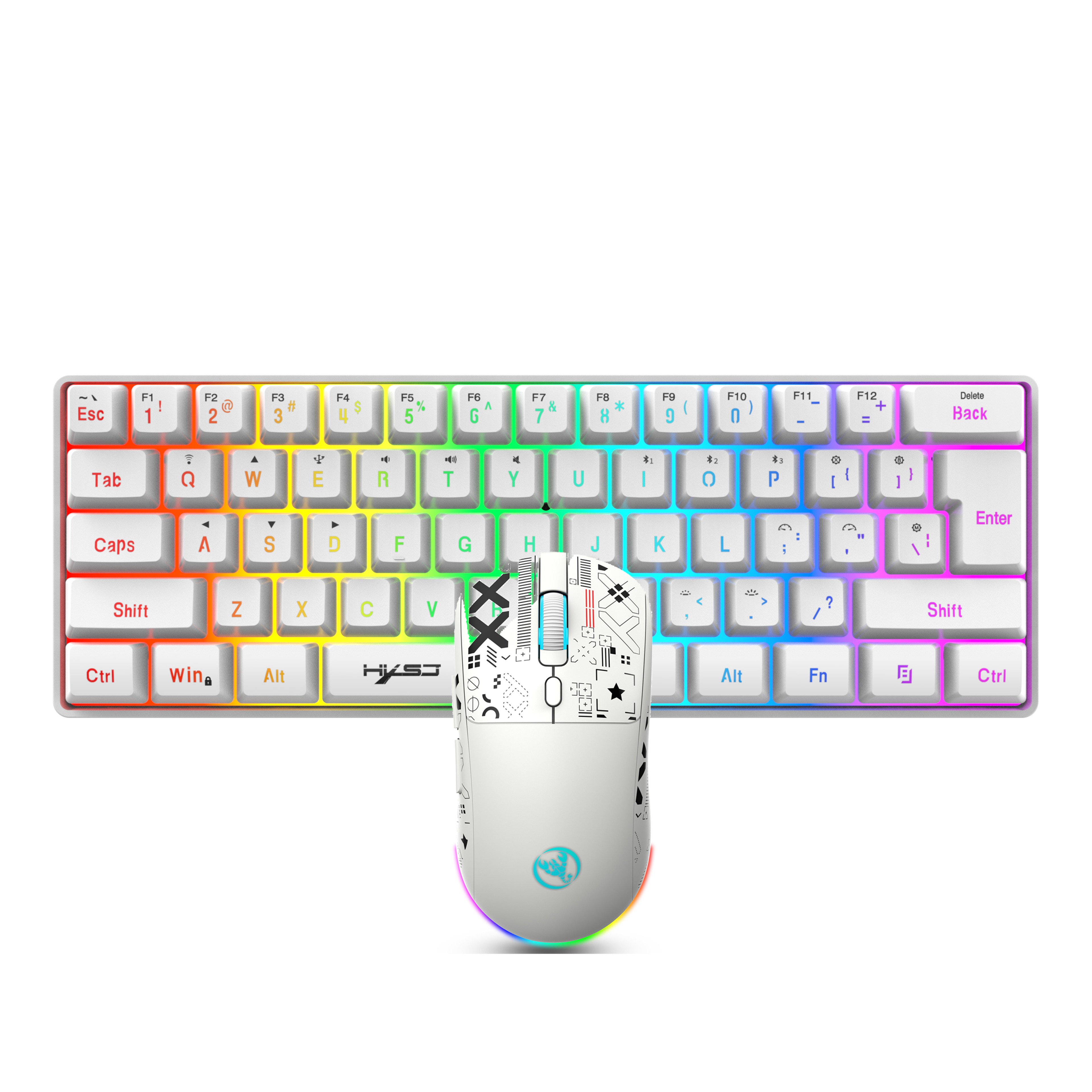 Wireless Gaming Keyboard And Mouse Combo With RGB Backlit Mechanical Feel Keys 4
