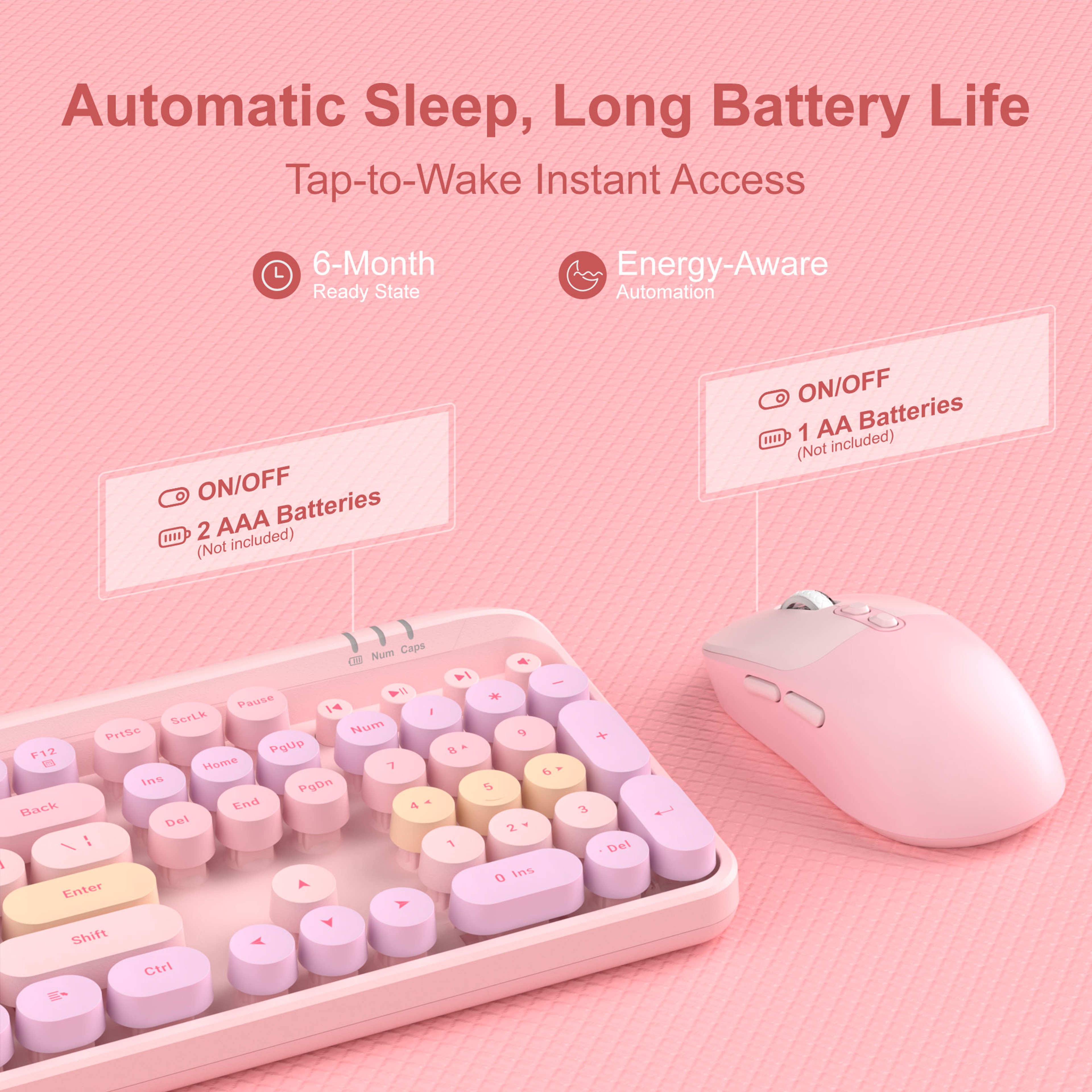 Gaming Keyboard And Mouse Combo With Wireless DPI Adjustable Mouse 1