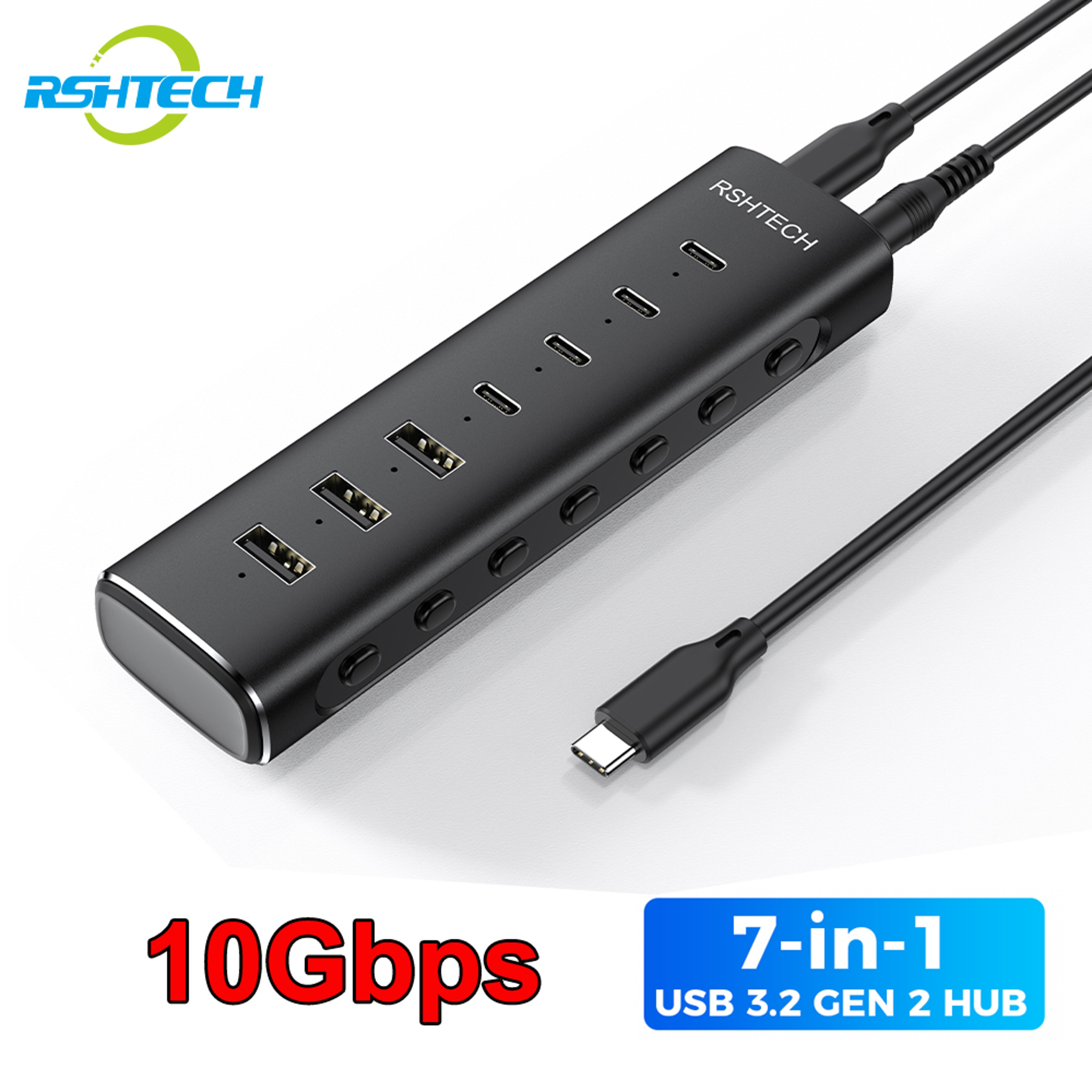 USB Port USB Hub Splitter With Speed And Individual Touch Switches 1