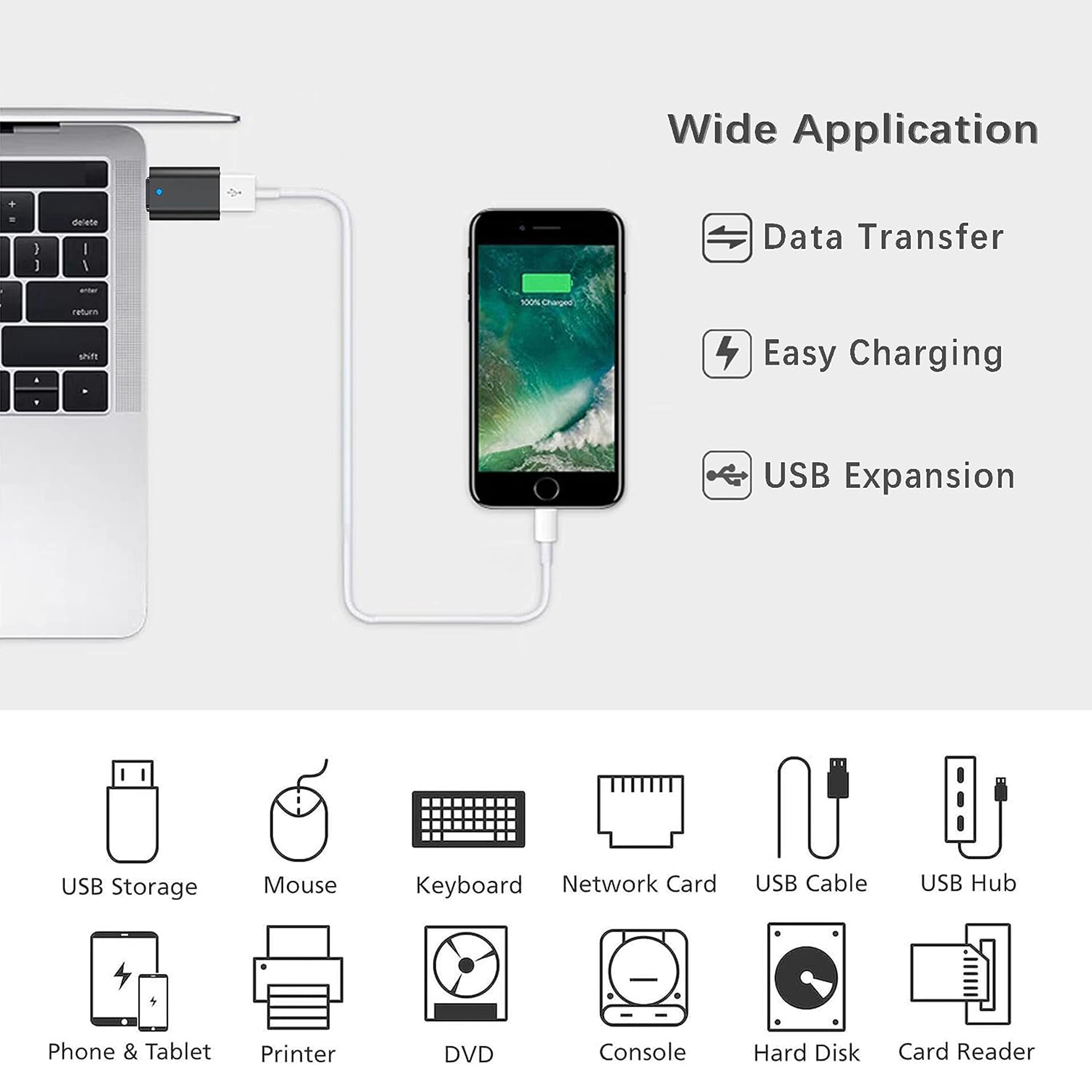 USB C OTG Adapter USB 30 Type C Converter For Laptops And Smartphones 2