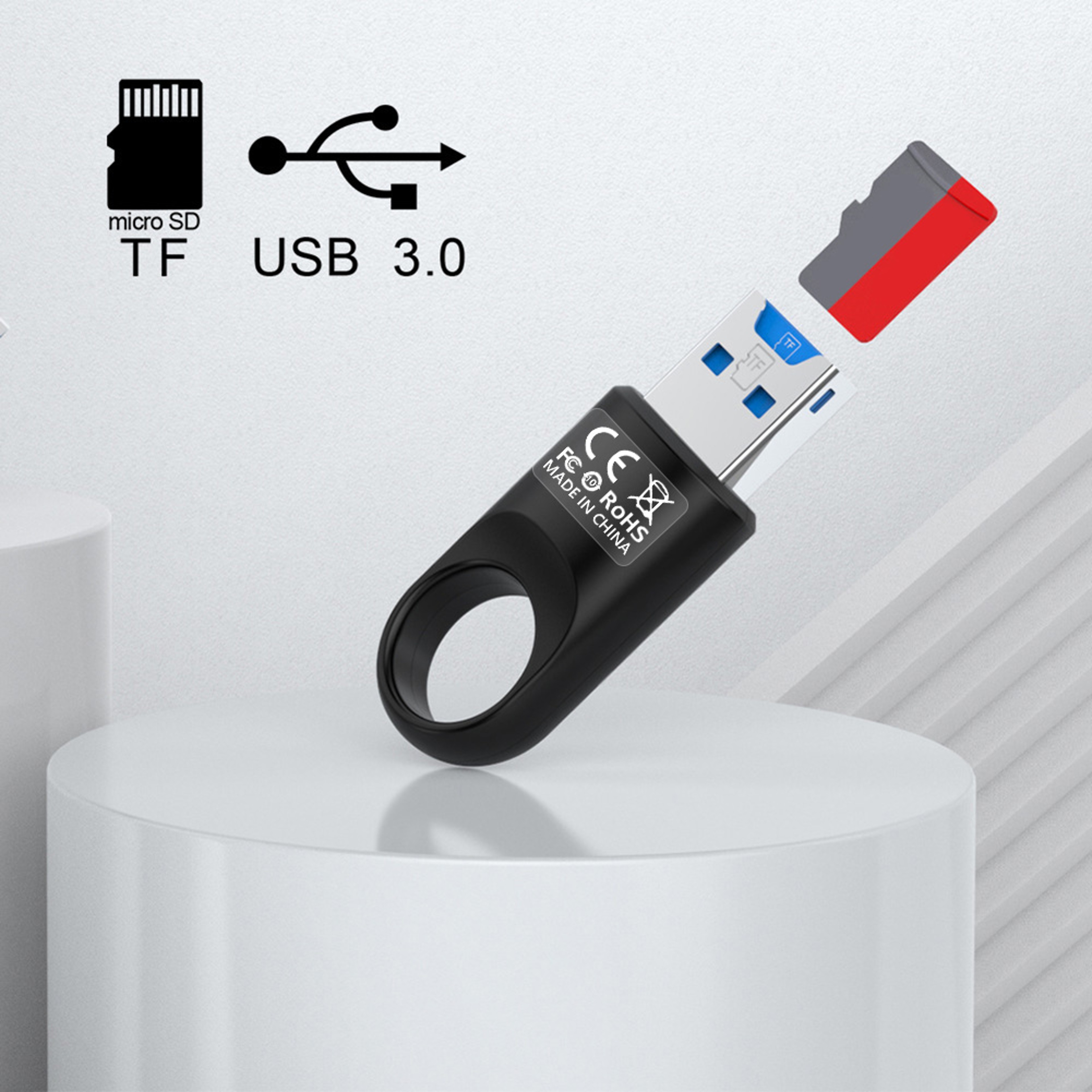 USB SD TF Memory Card Reader High Speed USB Card Adapter – view 3