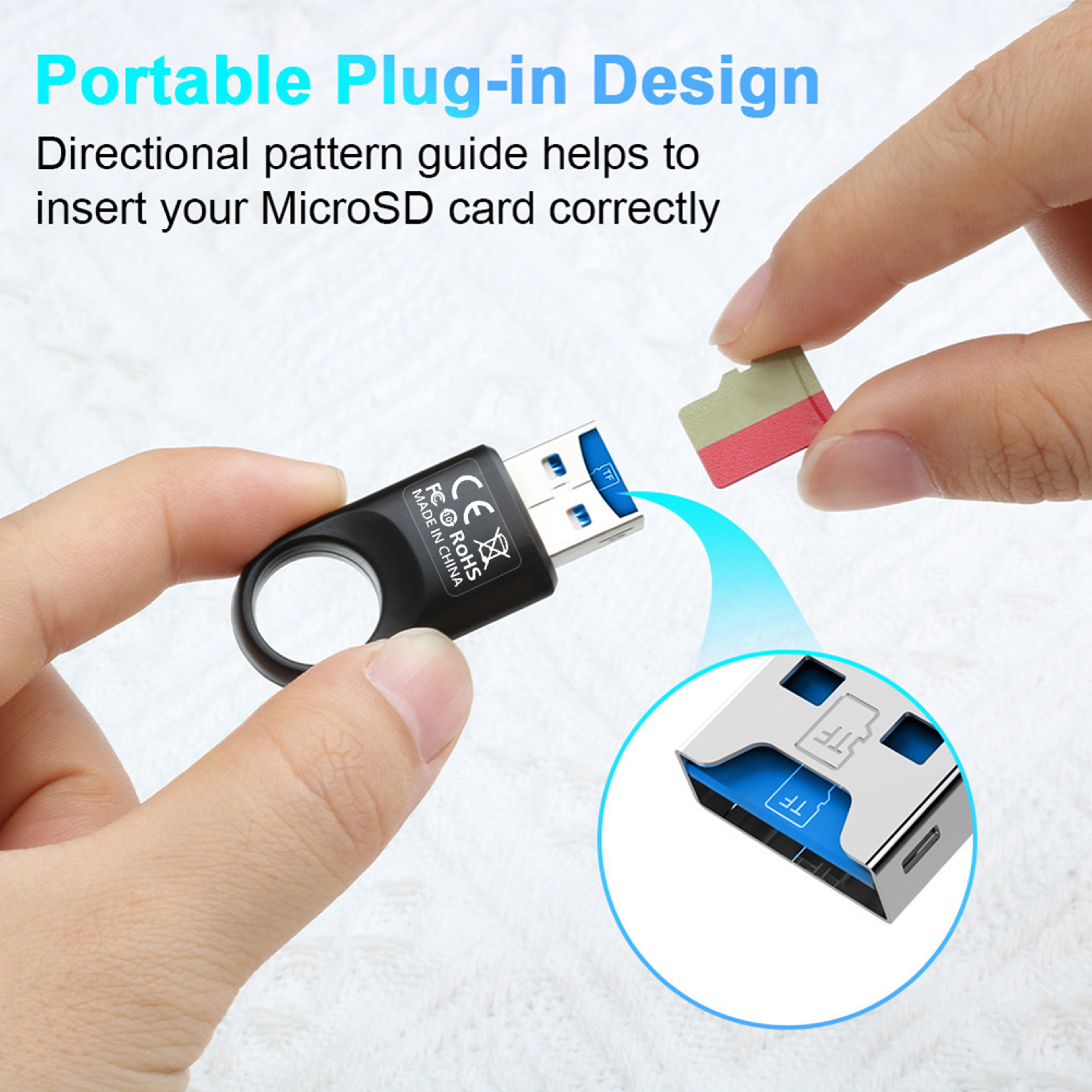 USB SD TF Memory Card Reader High Speed USB Card Adapter – view 4
