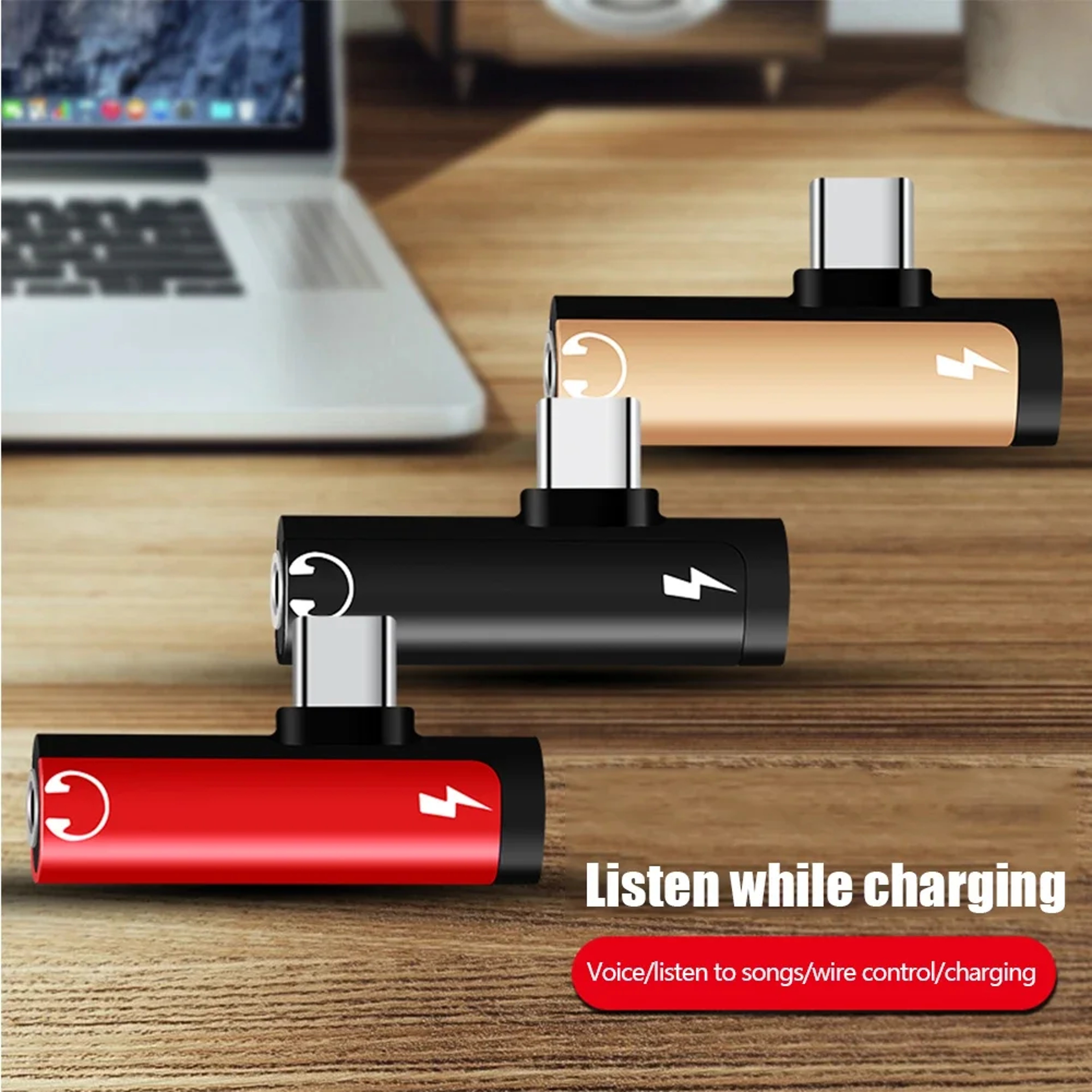 USB C To 35mm Adapter With Charging Port For Xiaomi And Huawei 4