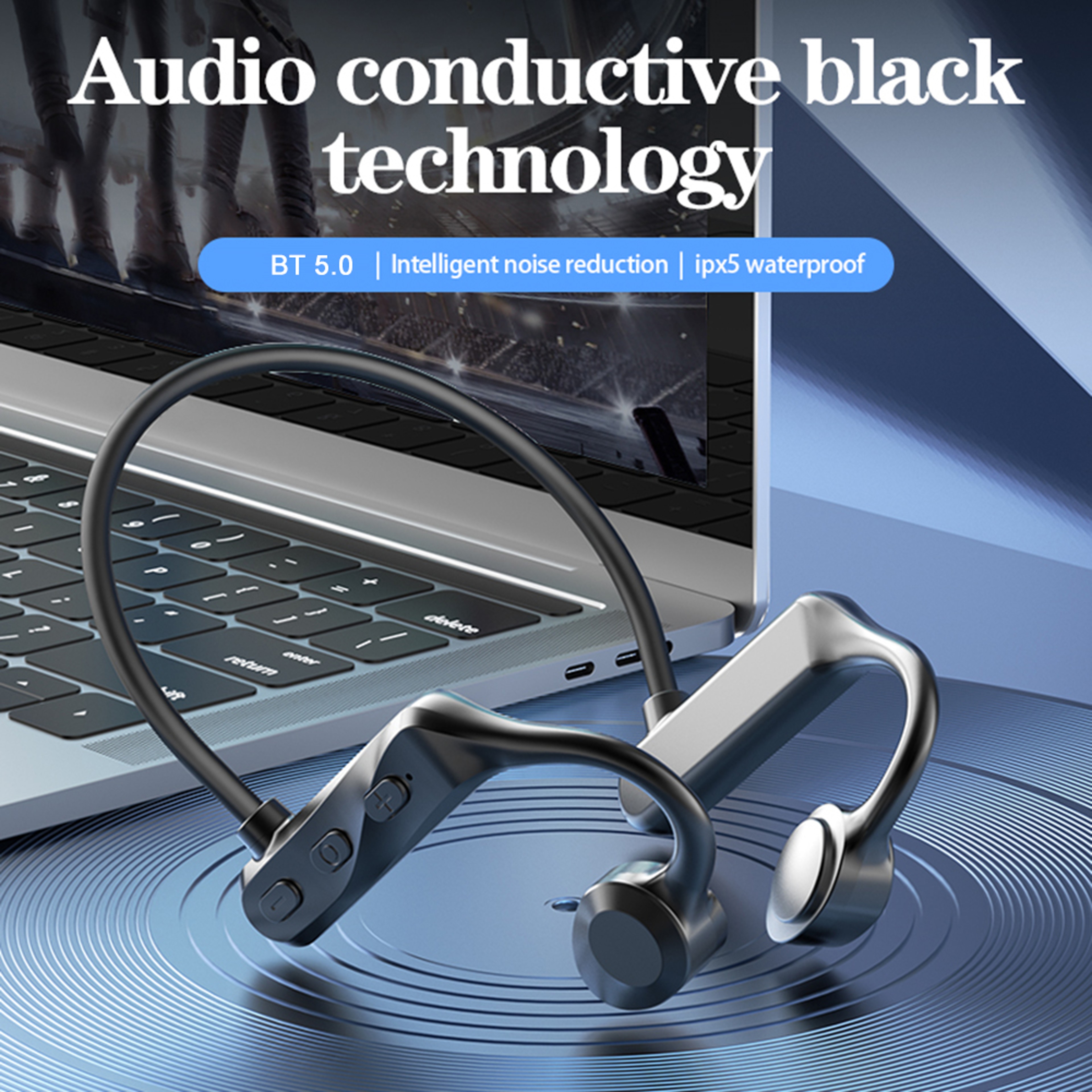 Bone Conduction Bluetooth Sport Headphones Open Ear Wireless Running Headset 2