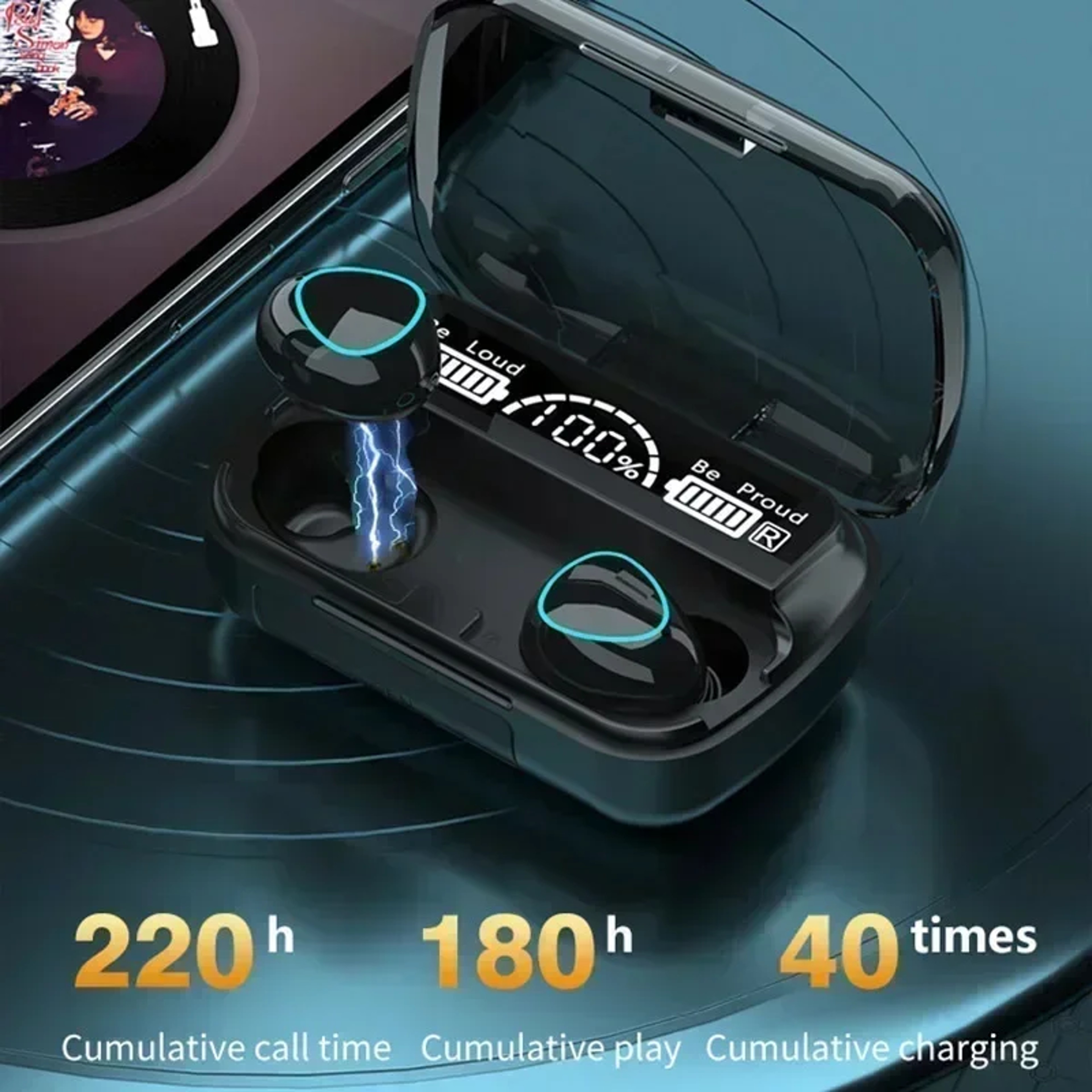 HiFi Wireless Bluetooth Earbuds with LED Display and Waterproof Charging Case – view 6