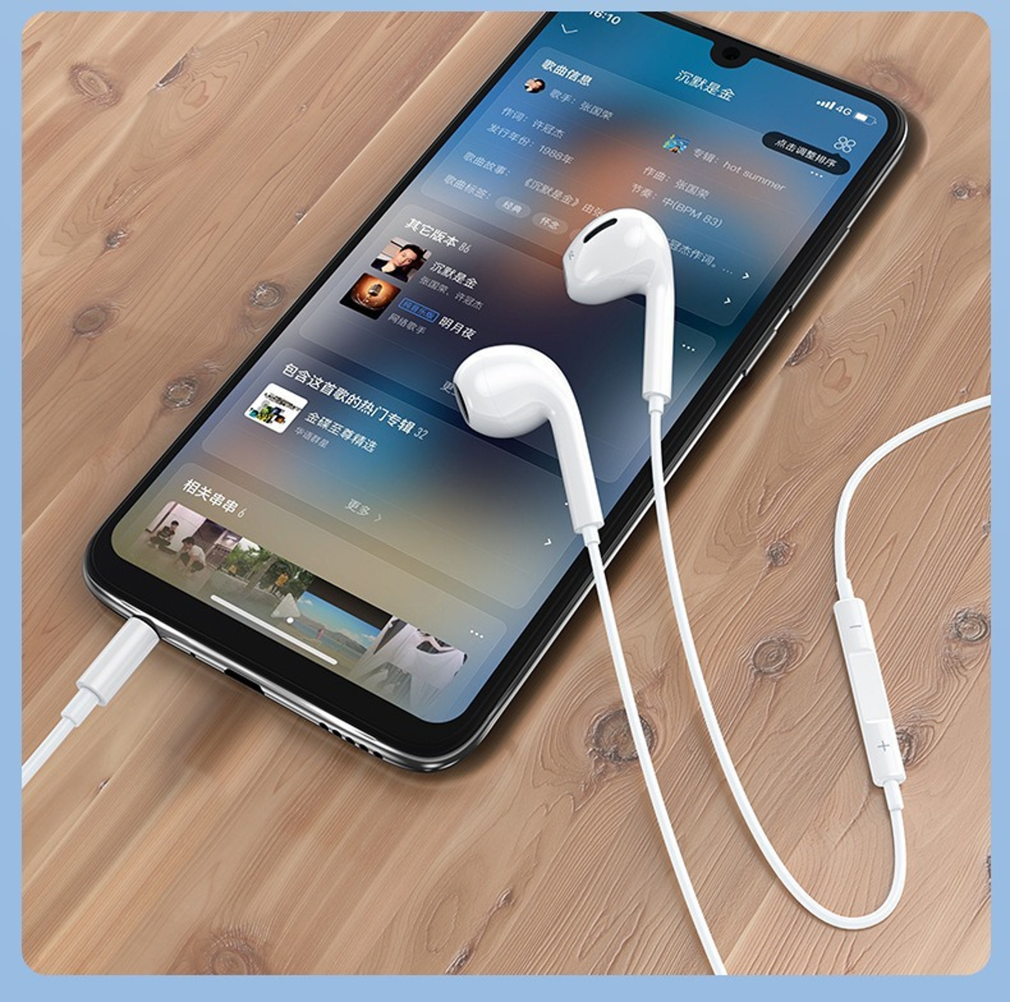 USB C Wired Earbuds With Mic Half In Ear Headphones For Clear Calls And Music 3