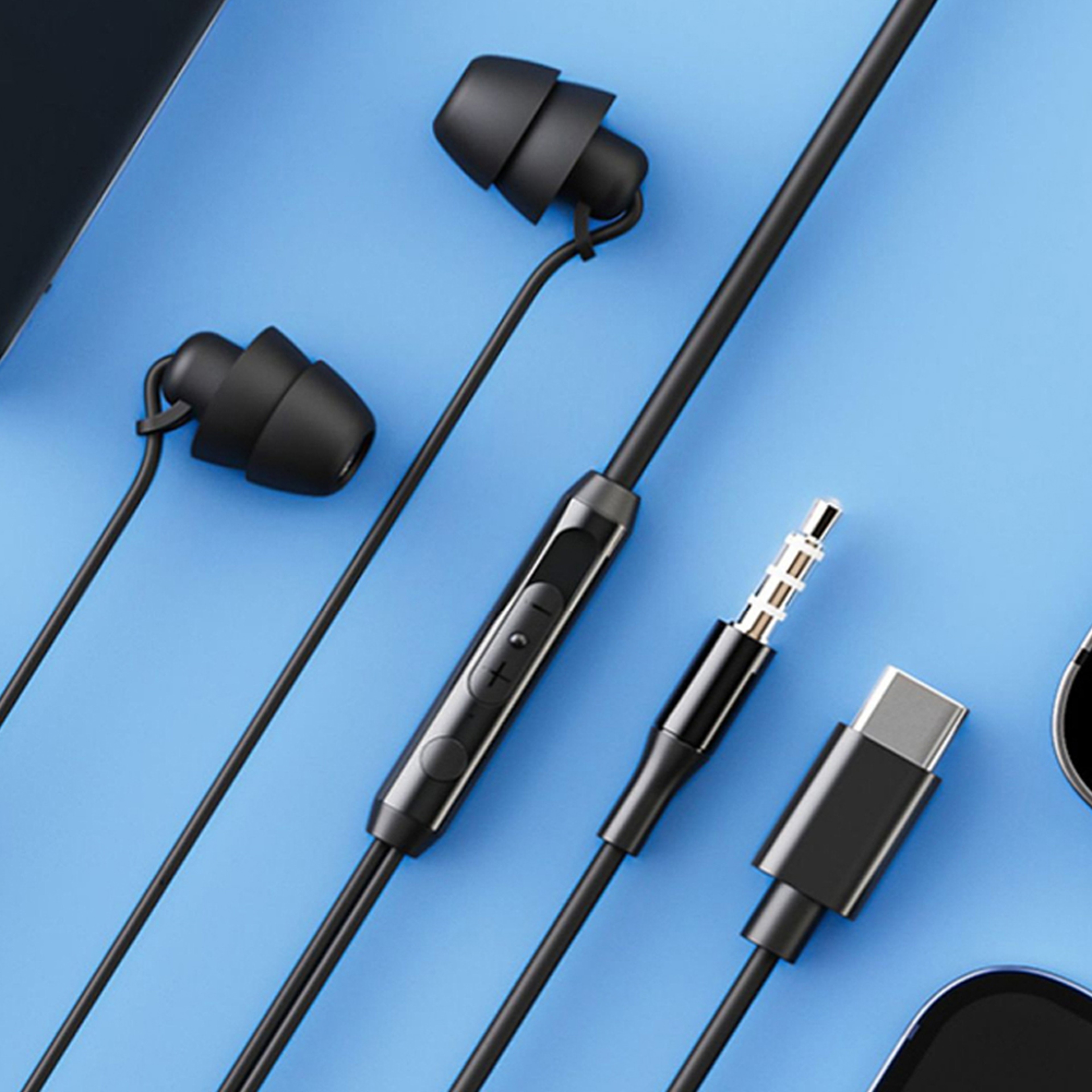 Wired Type C & Earphones with Microphone and Soft Sleep Fits – view 5