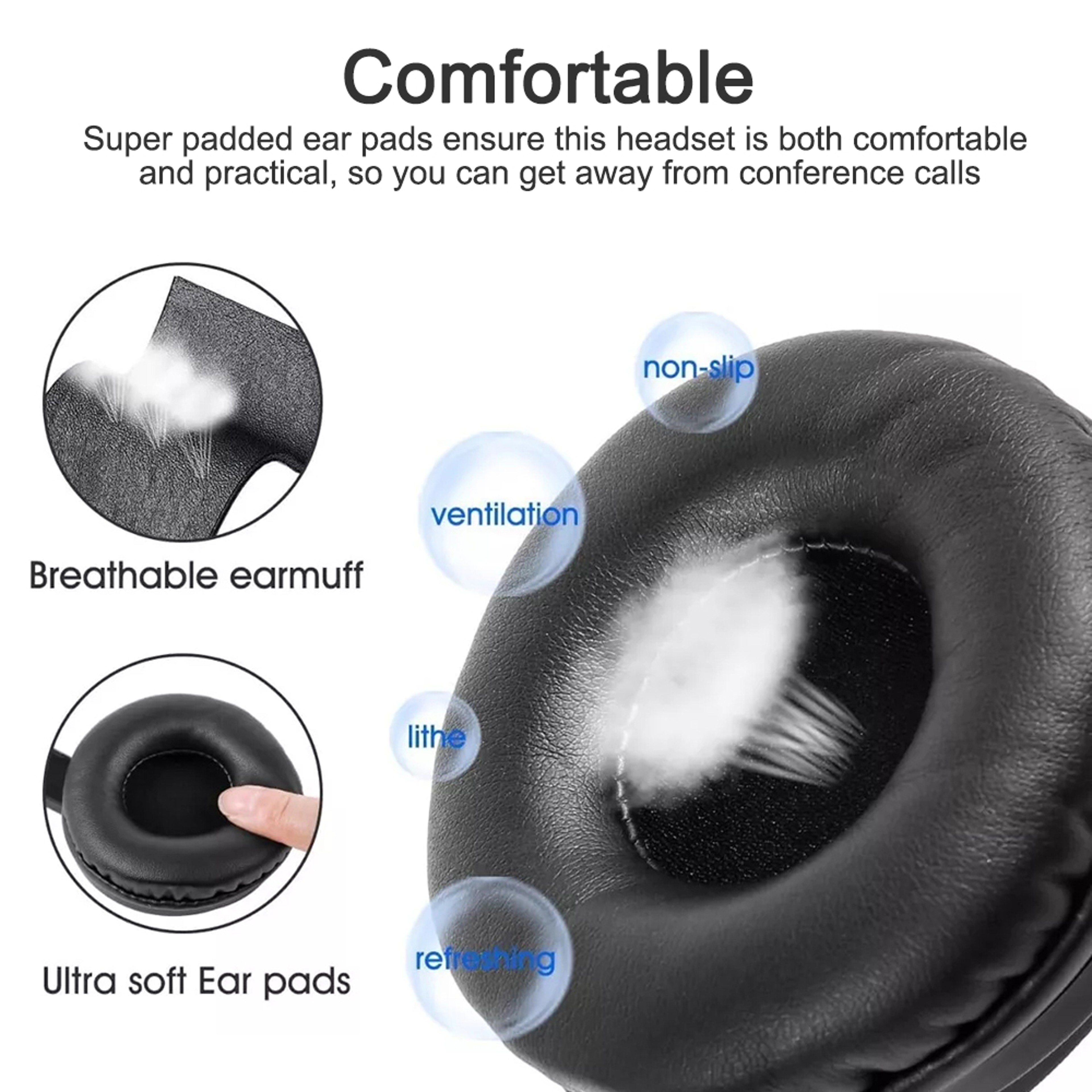 USB Computer Headset With Noise Cancelling Microphone For Video Calls And Online Meeting 4