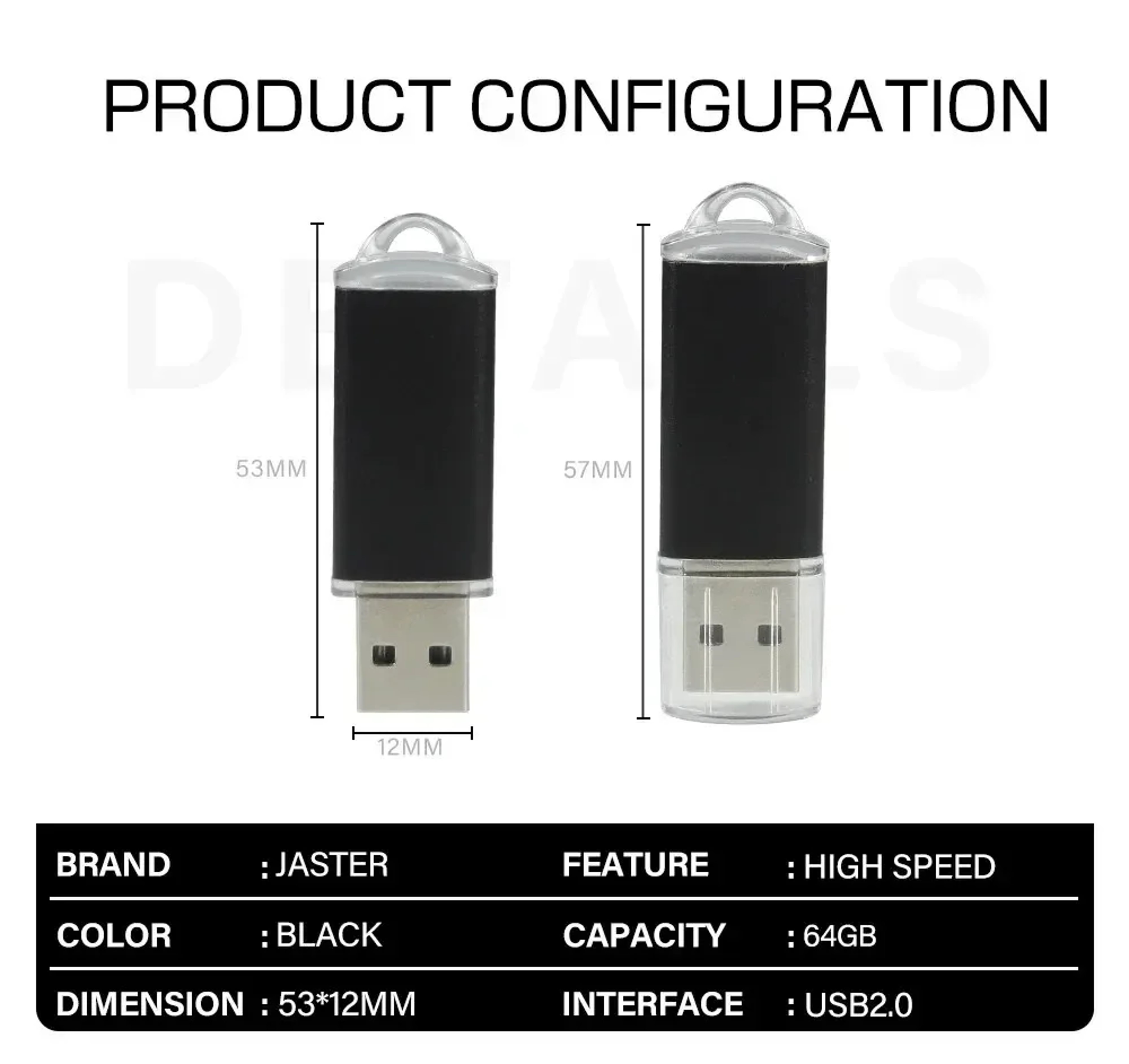 High Speed USB Flash Drive Portable USB Pen Drive Memory Stick 2