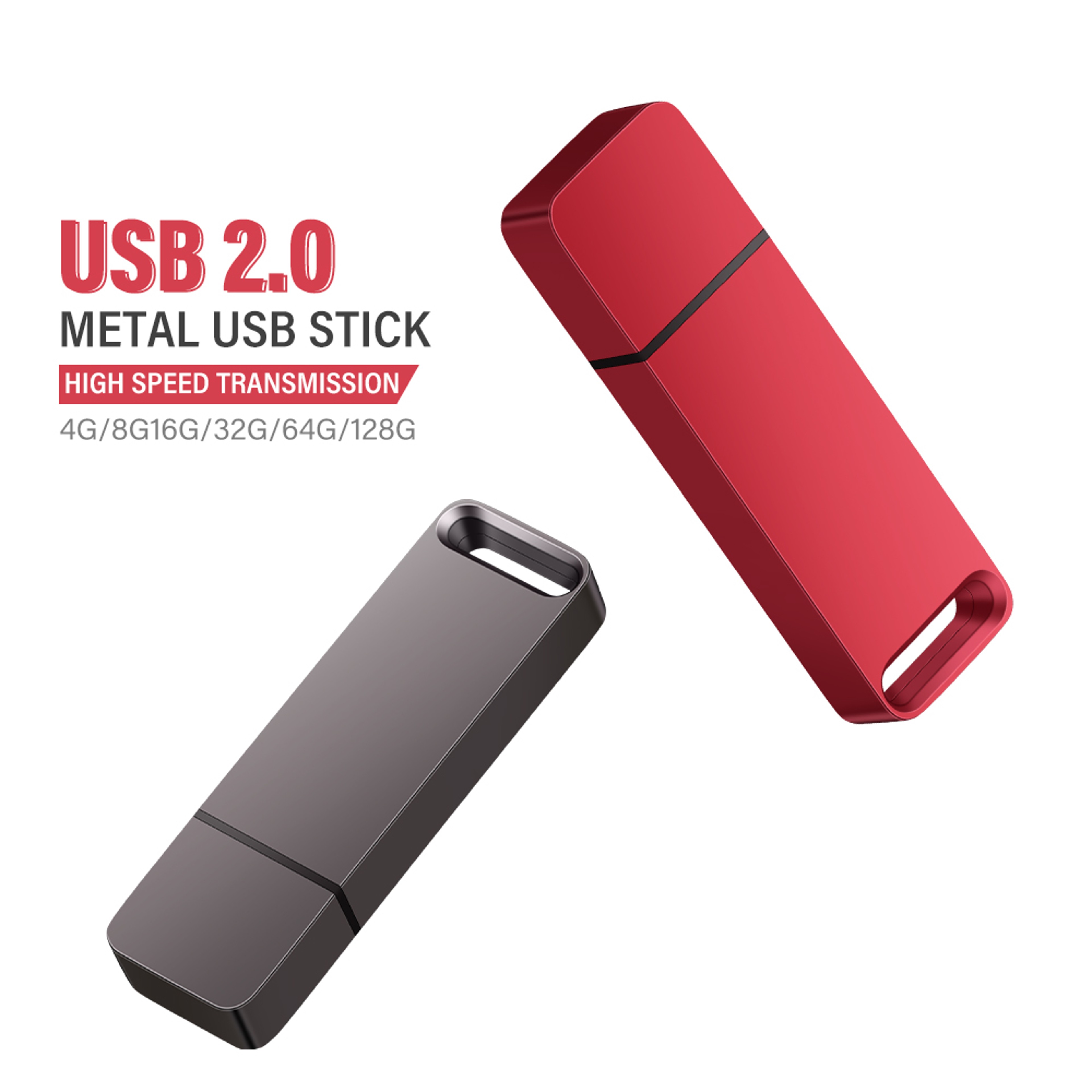Metal Waterproof USB Flash Drive High Capacity Memory Stick For PC  Laptop 2