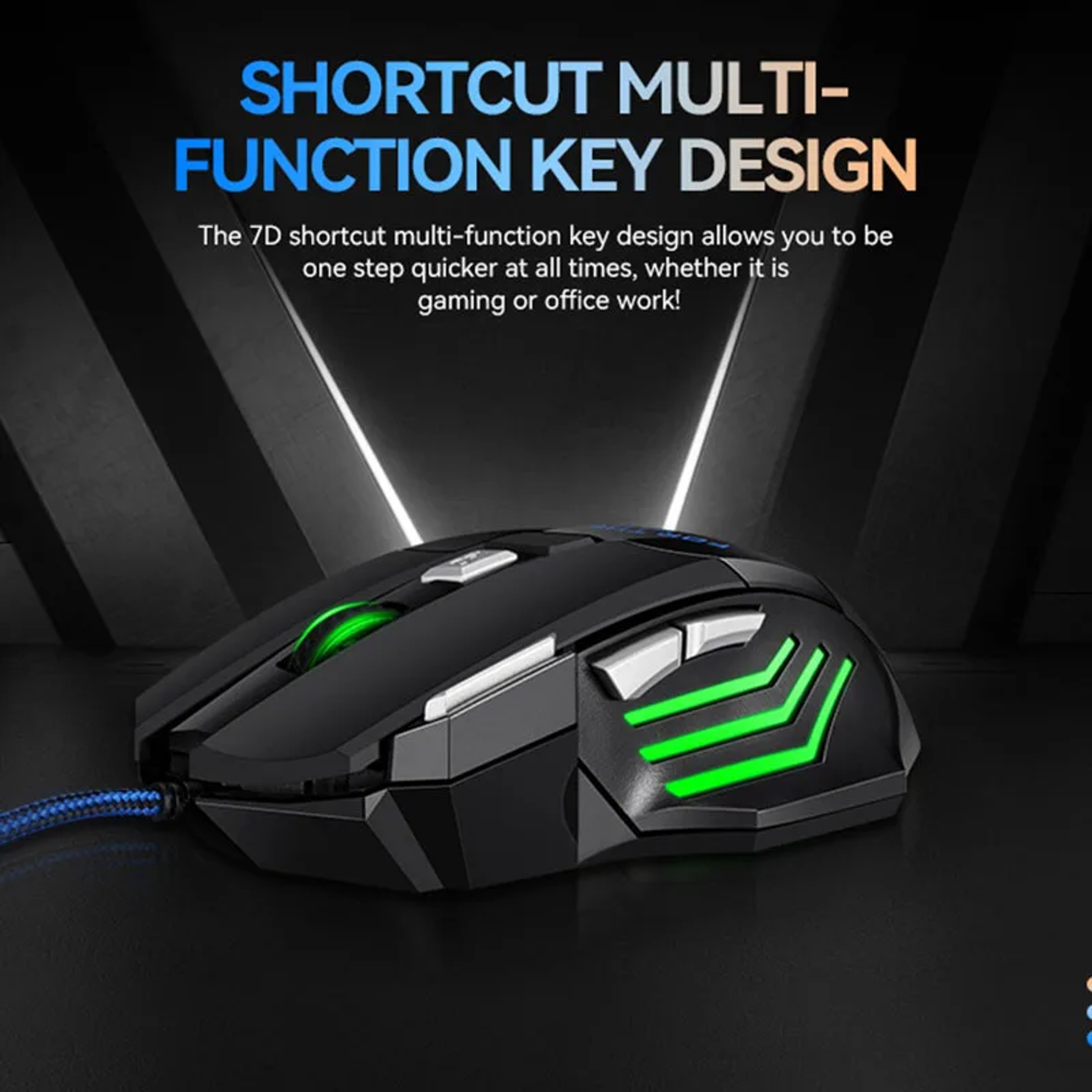 DPI Wired Gaming Mouse With Programmable Buttons And RGB Backlight Ergonomic Design 2