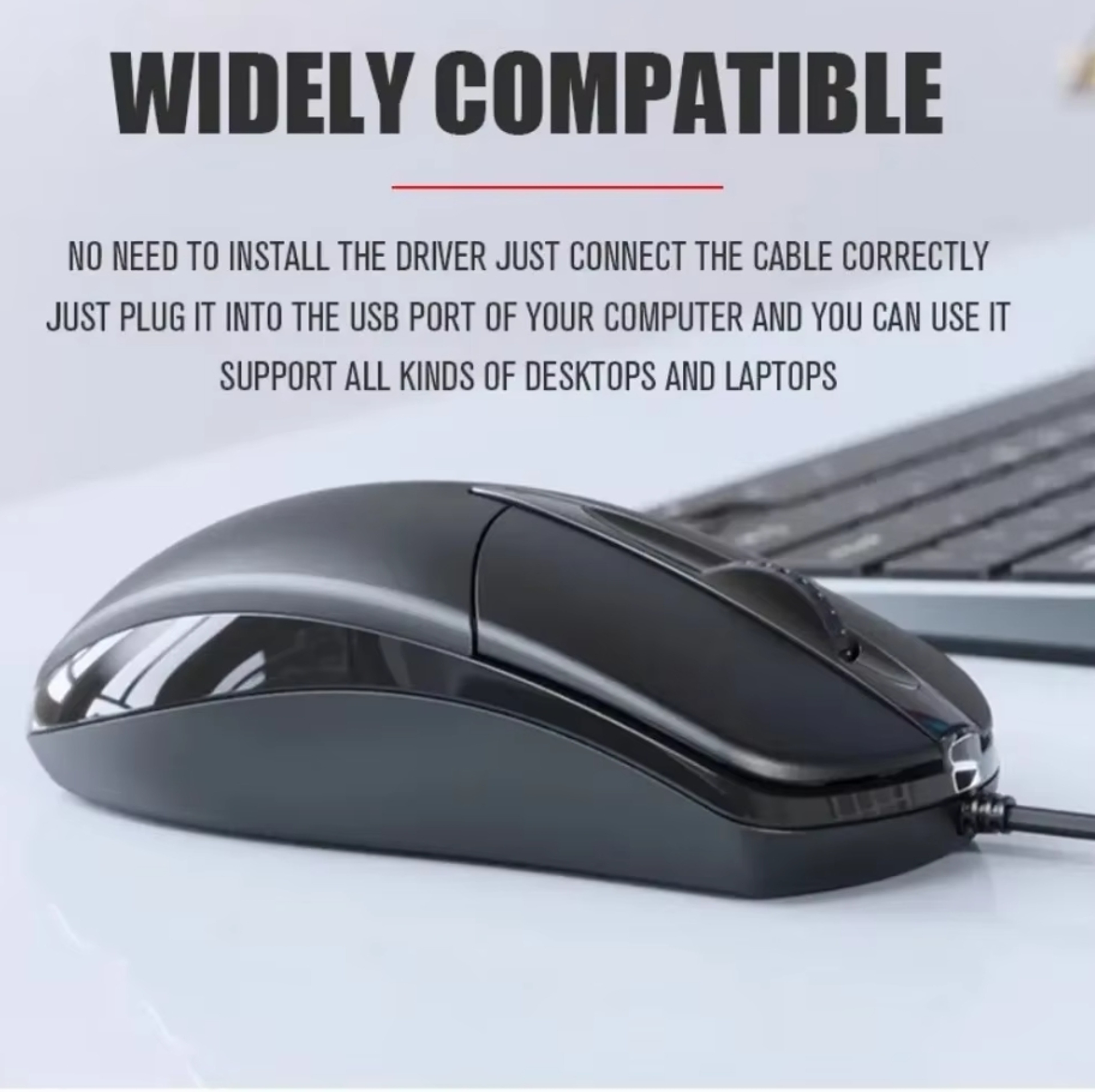 USB Optical Wired Mouse DPI Ergonomic Computer Mouse For Laptop PC  Office 2