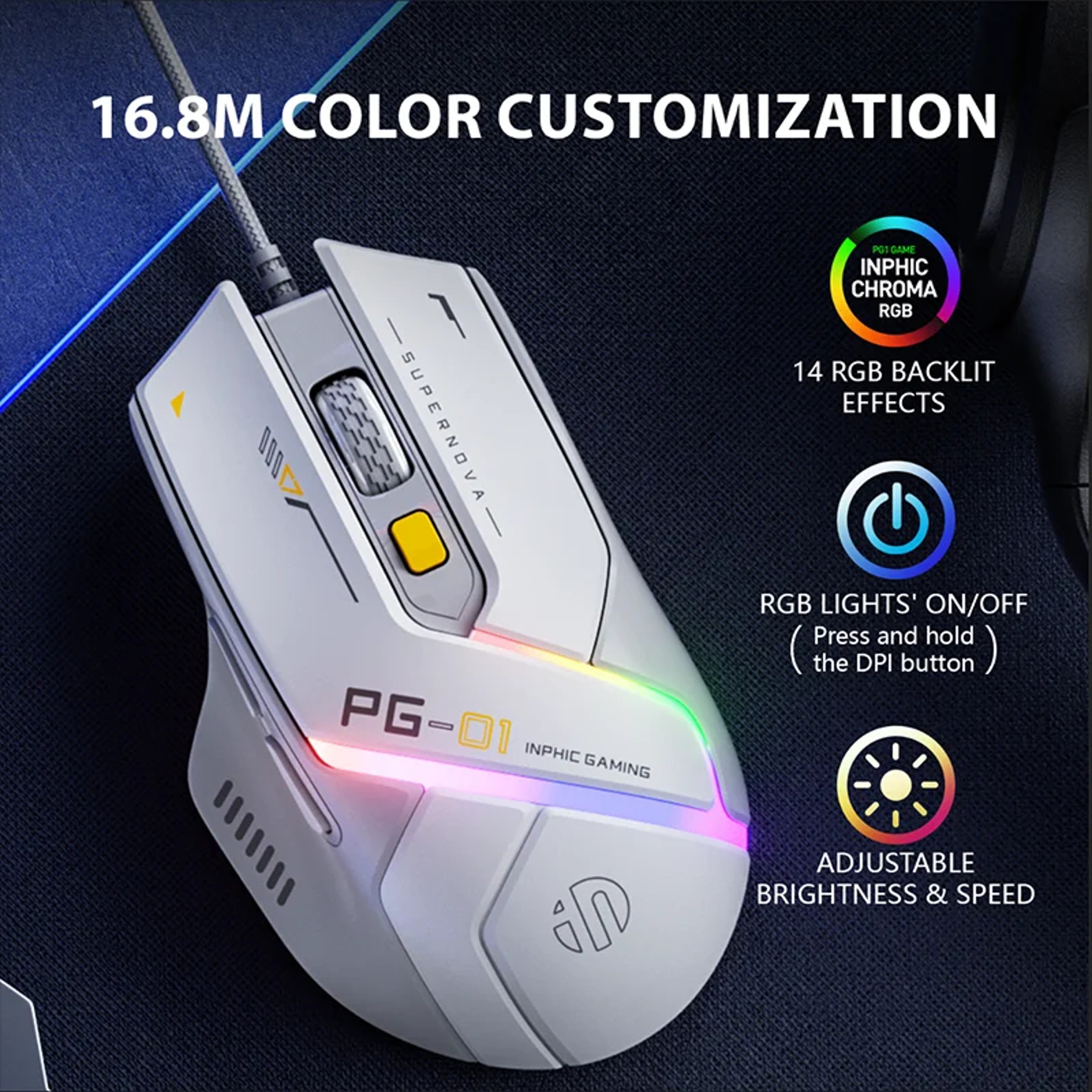 Wired Gaming Mouse With RGB Lighting And Ergonomic Precision For PC  Laptop 1
