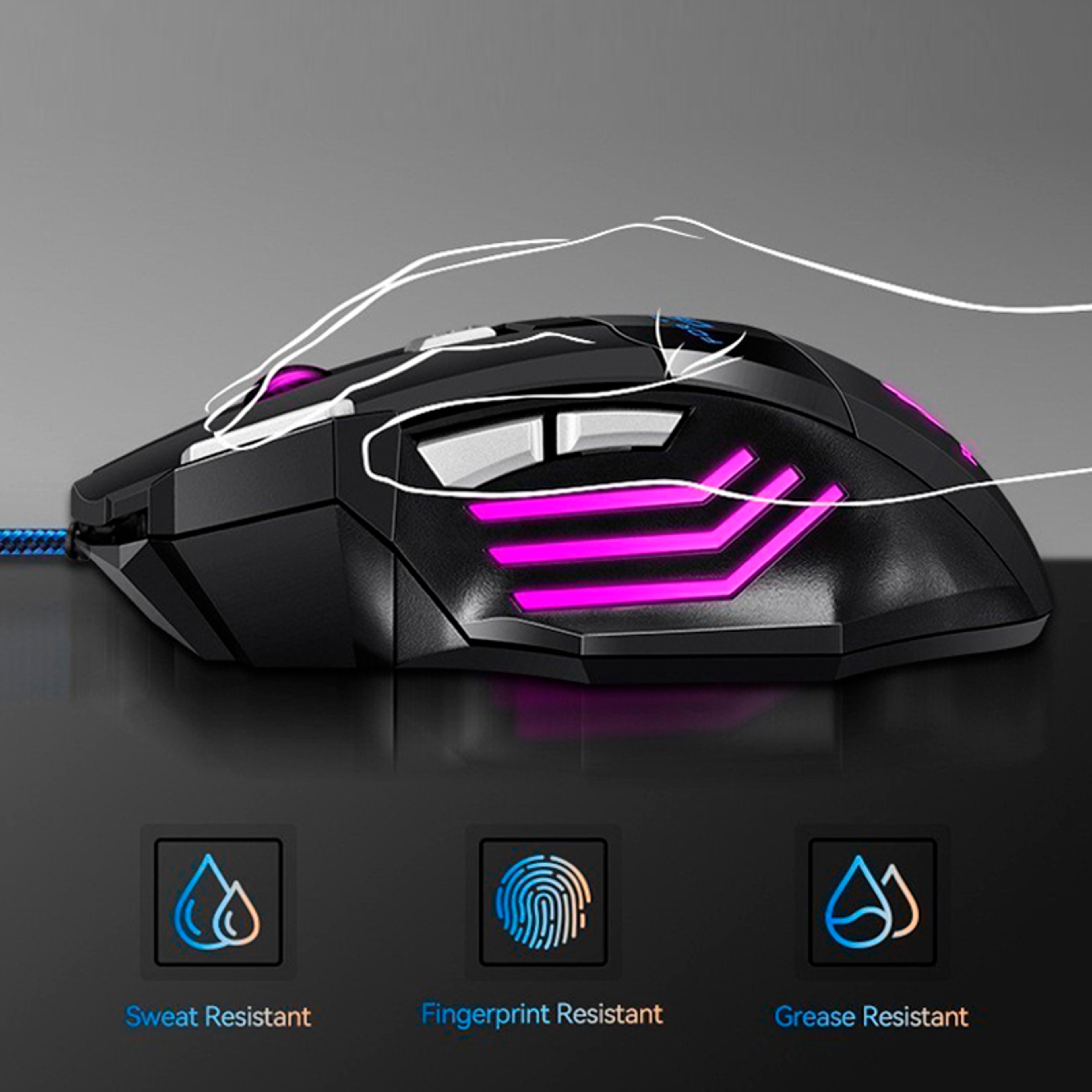 Wired Gaming Mouse With Ergonomic Grip And High Precision Optical Sensor 4