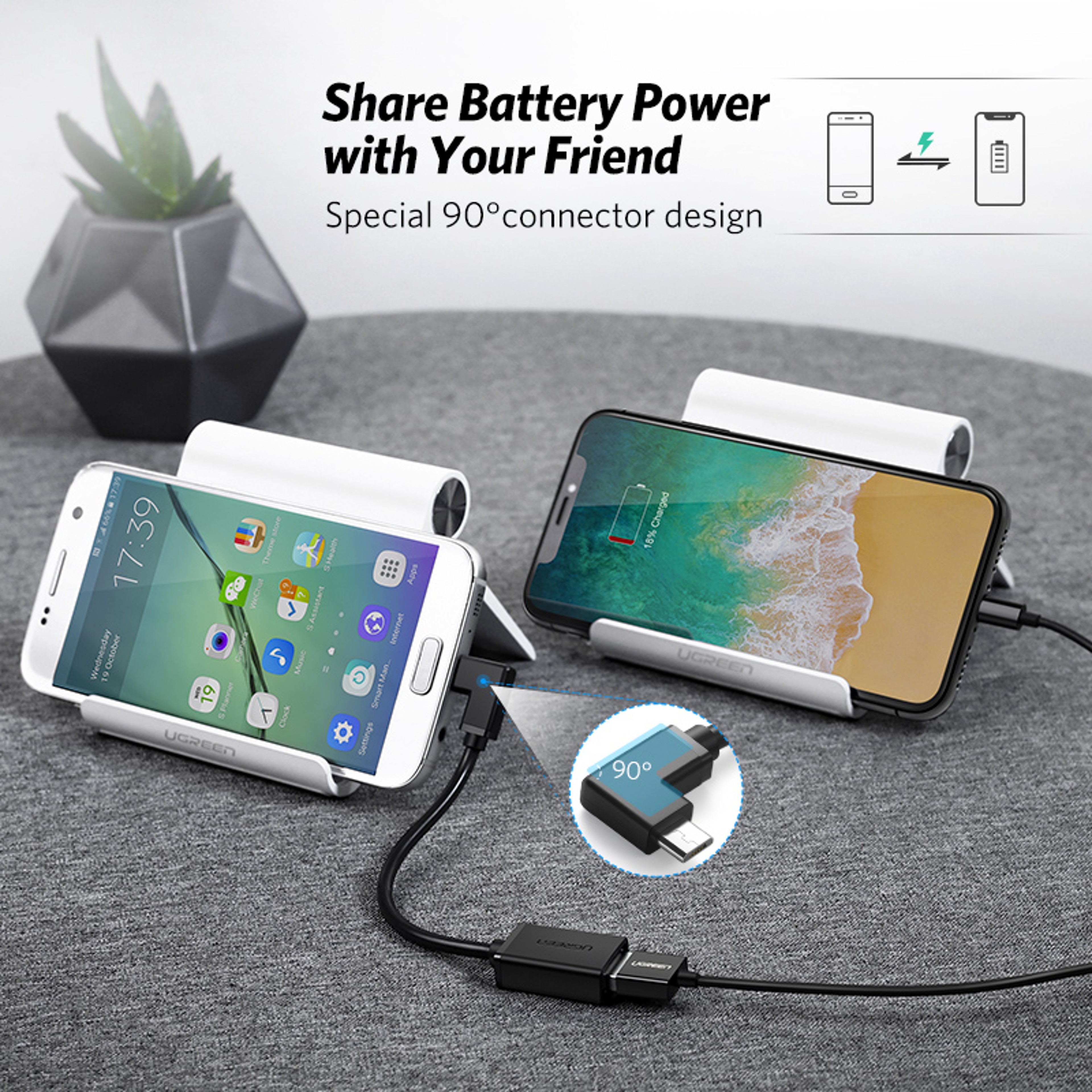 Micro USB OTG Adapter Cable For Android Phones  Tablets USB Connector 2