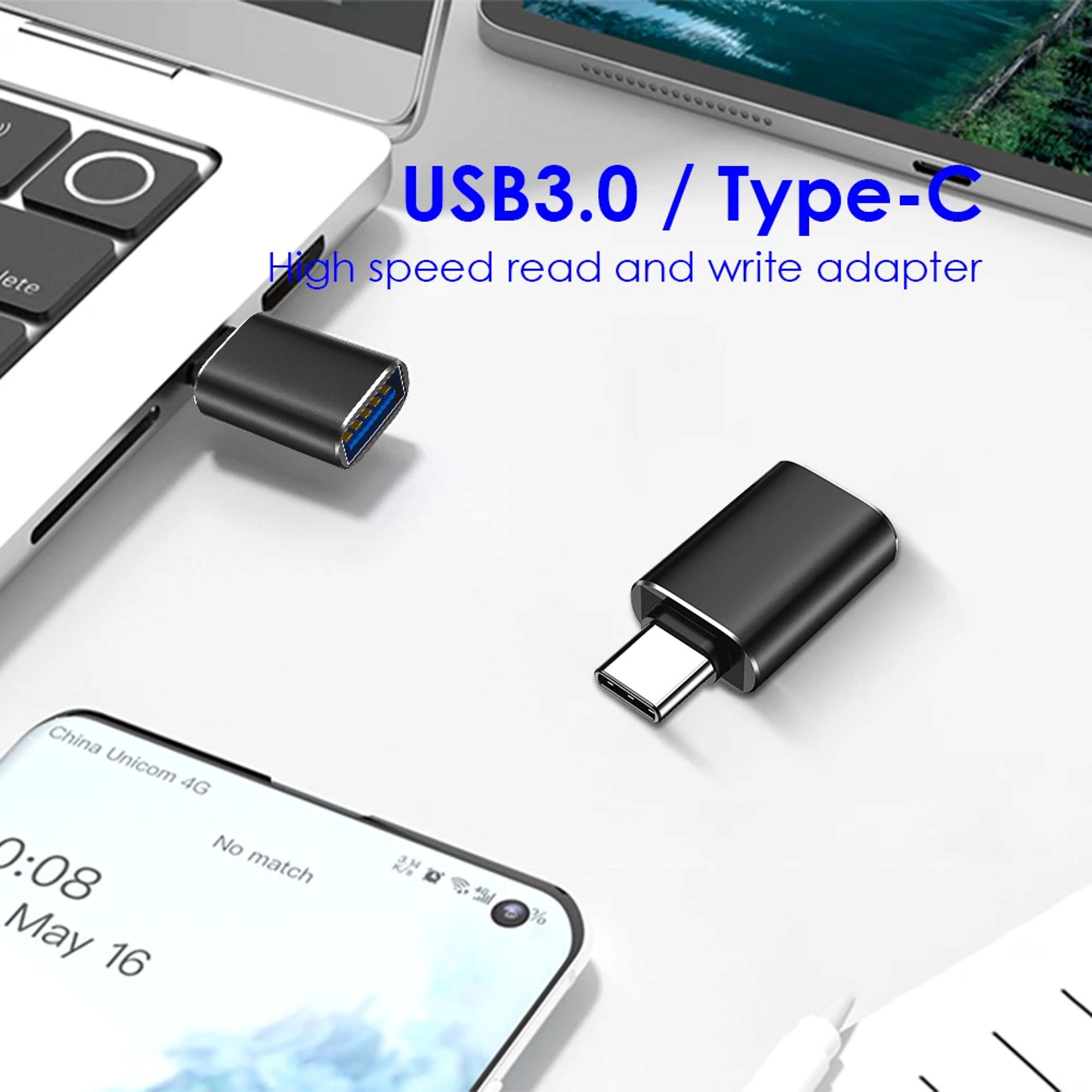 USB C OTG Adapter USB Type C To USB Adapter For Flash Drives Keyboard  Android Devices 6