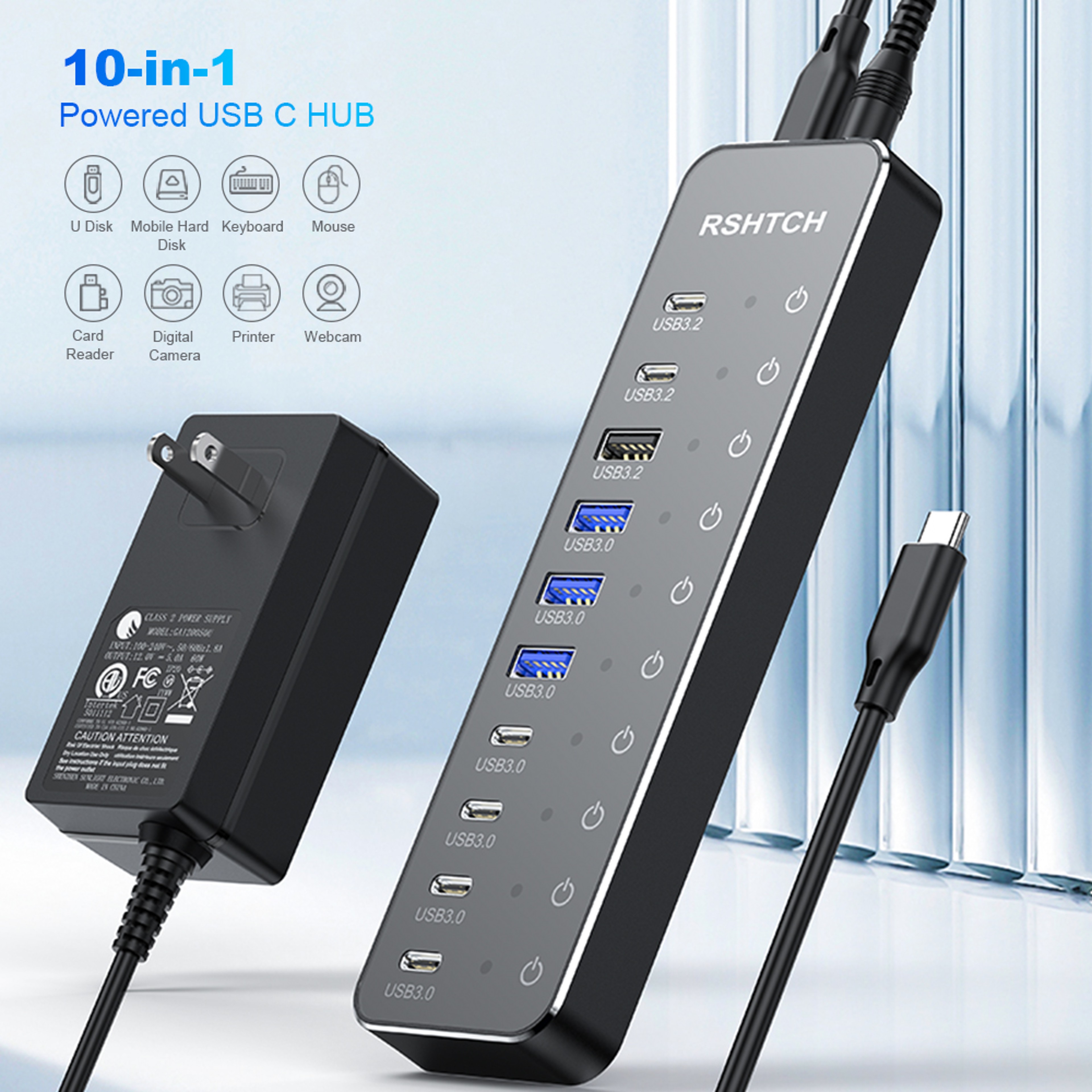 USB Hub Multiport Docking Station USB C Splitter MacBook USB Hub 1