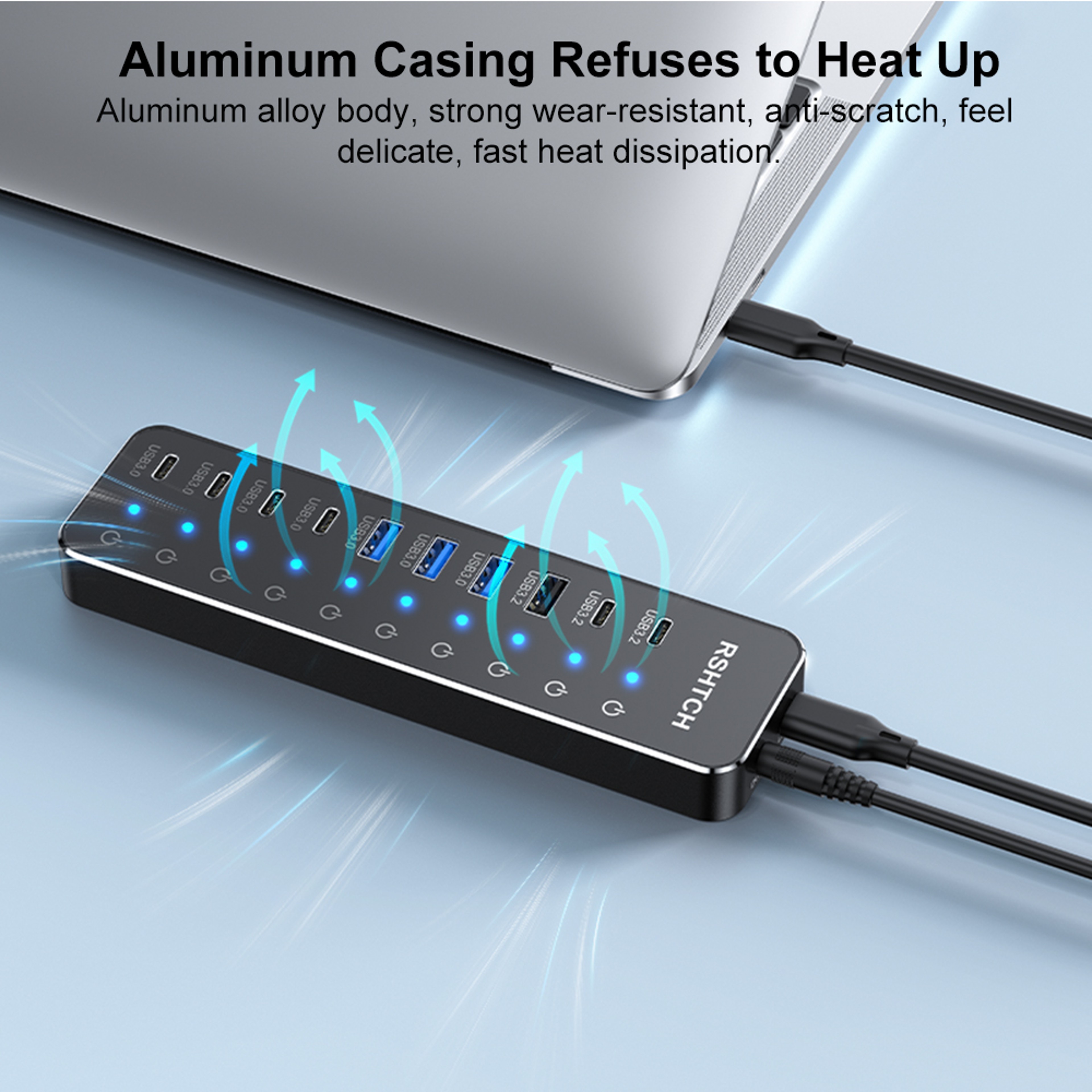 USB Hub Multiport Docking Station USB C Splitter MacBook USB Hub 6
