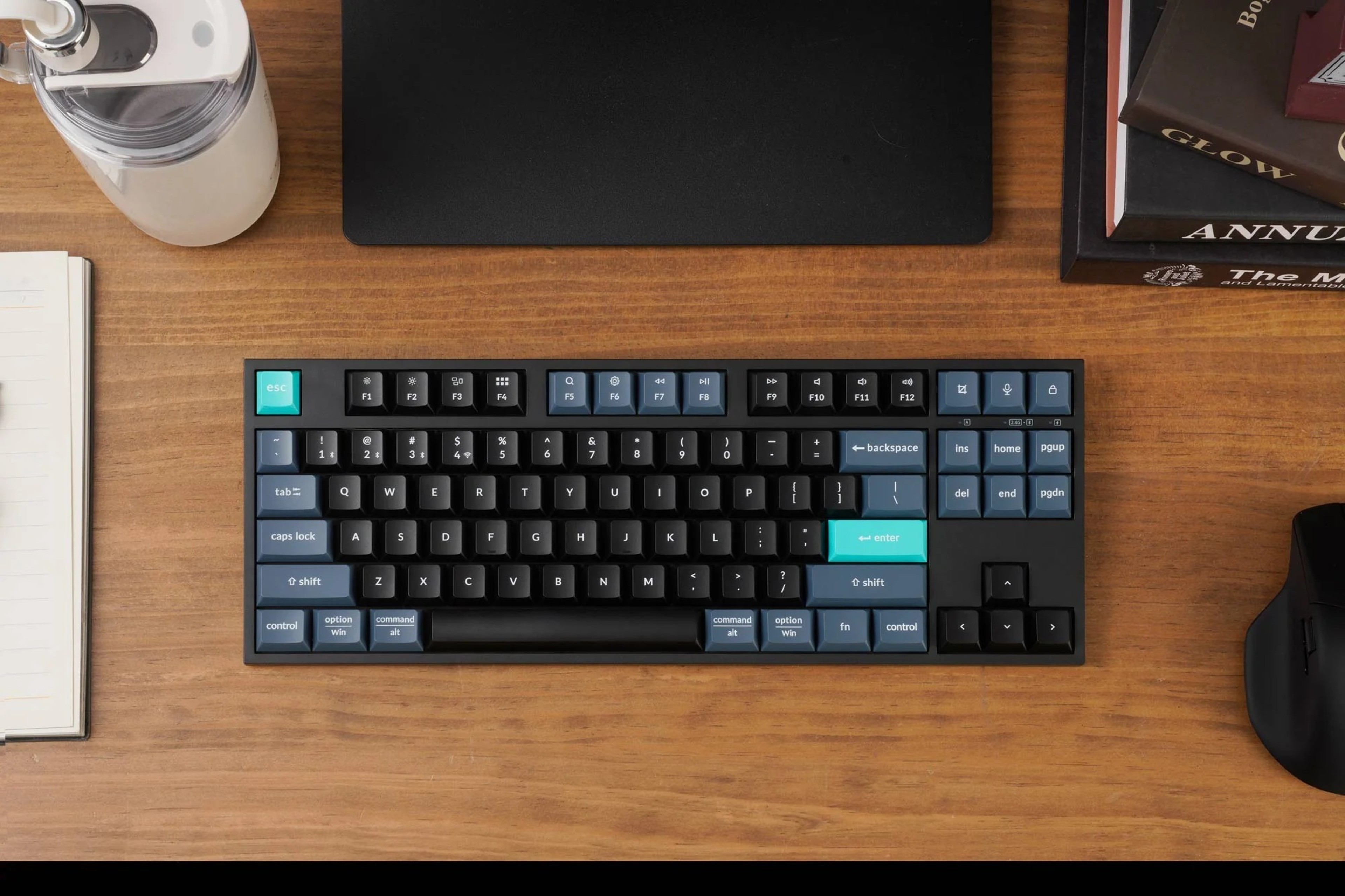 Silent Wireless Keyboard TKL Keyboard with Bluetooth and Multi Device Connectivity – view 2