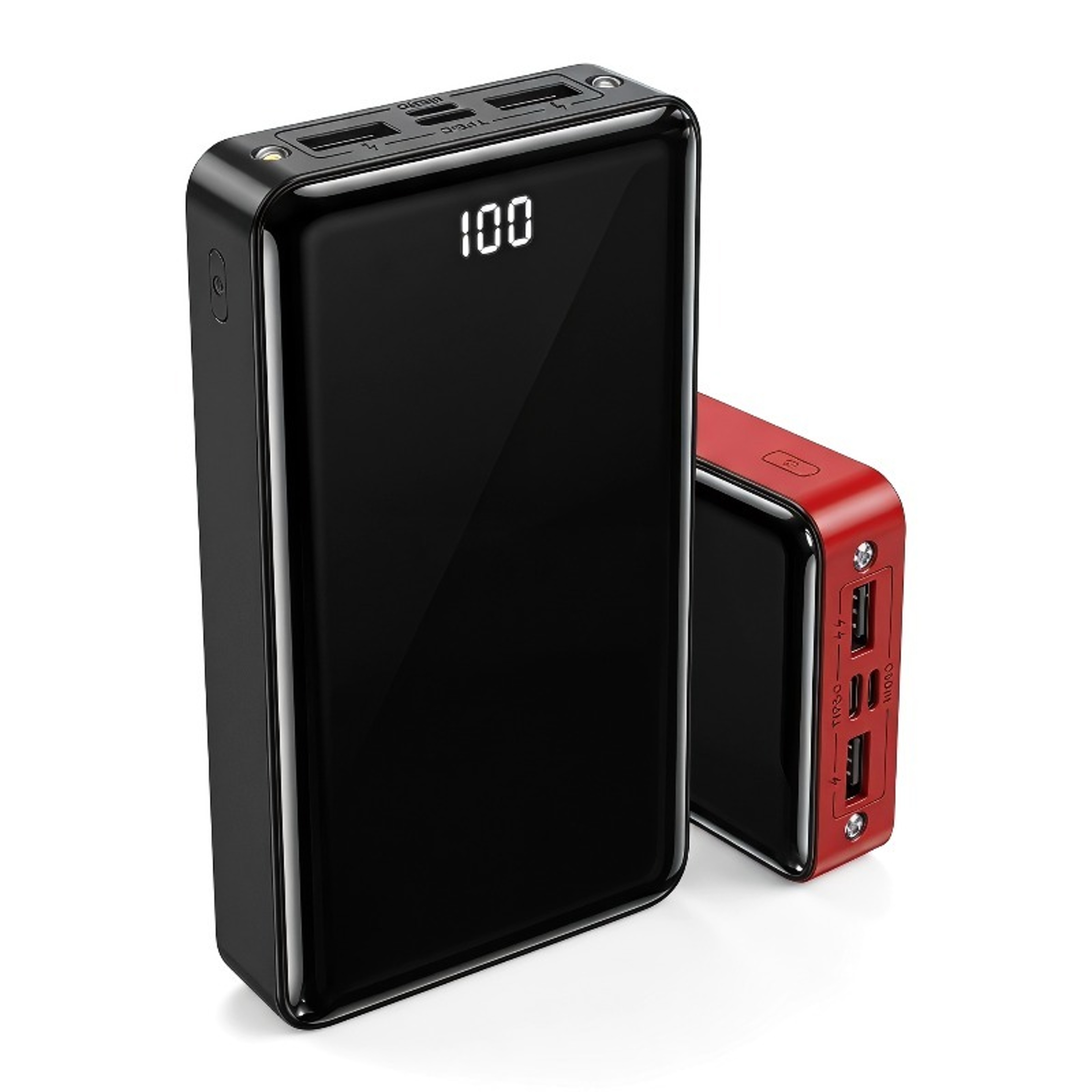 Portable Charger With LED Display Flashlight  USB C Fast Charging Power Bank 0