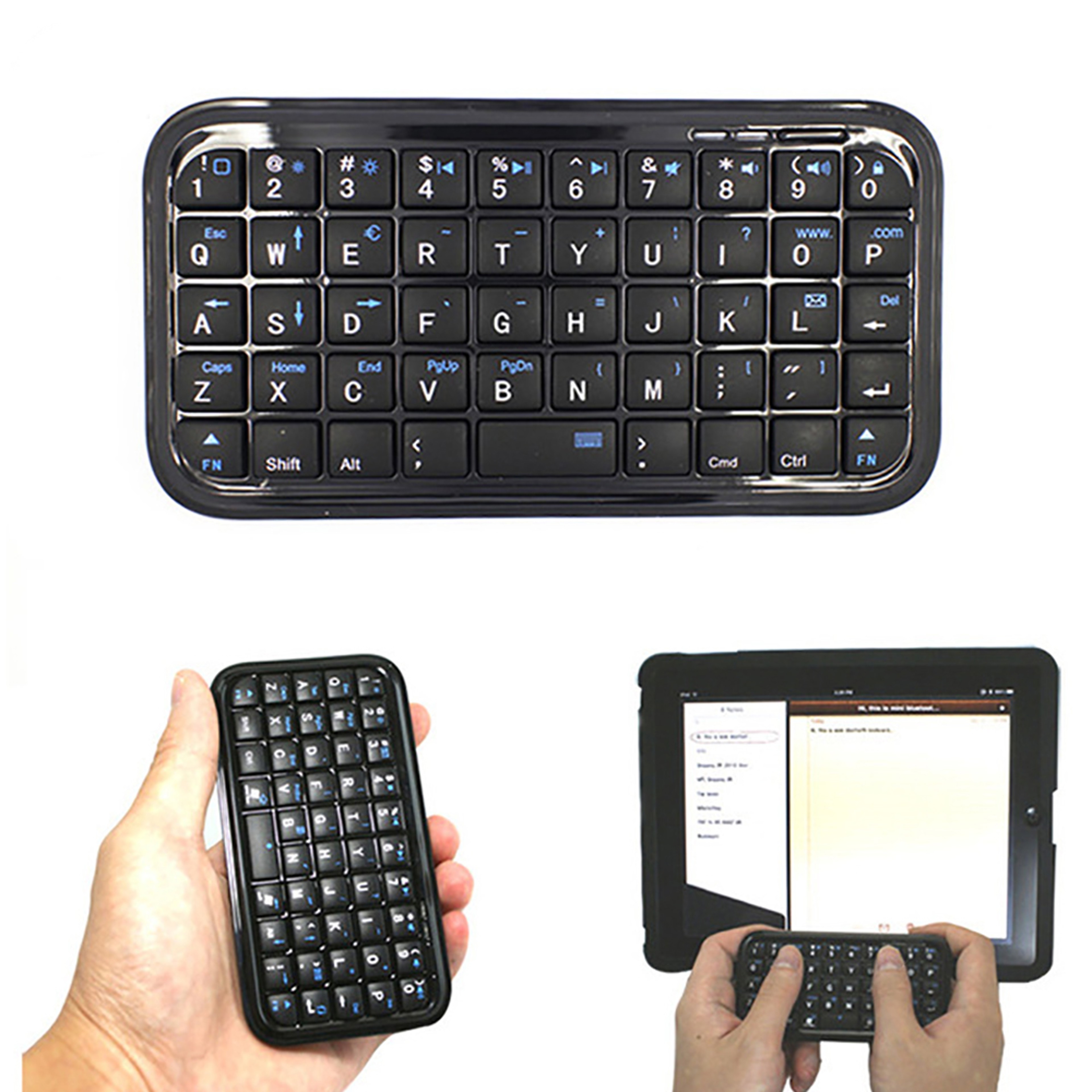 Mini Bluetooth Keyboard Keys Rechargeable Portable Wireless Keyboard For Tablets Smartphones  PCs 1