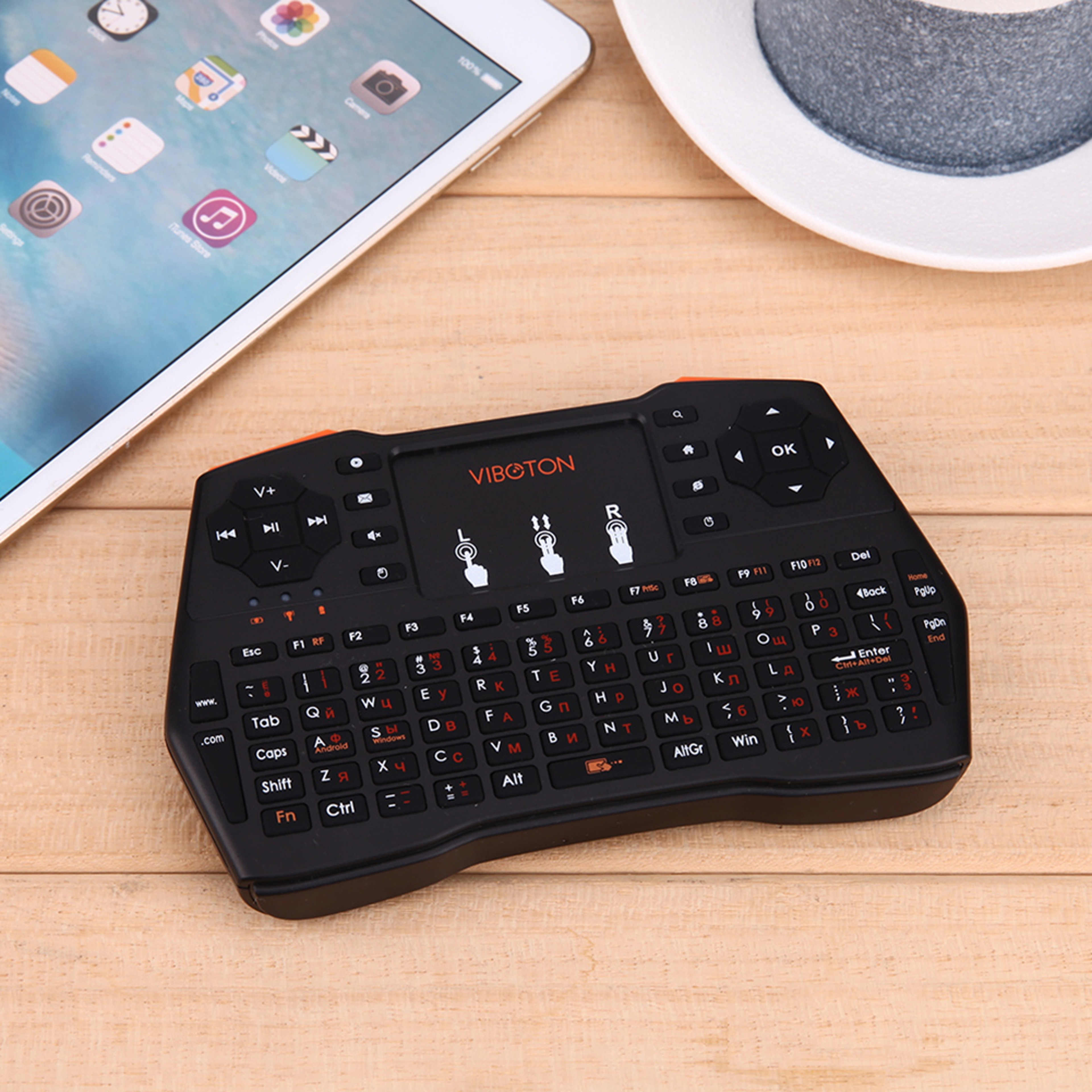 Mini Wireless Keyboard with Touchpad & Air Mouse for Smart TV PC Android TV Box and Gaming – view 1