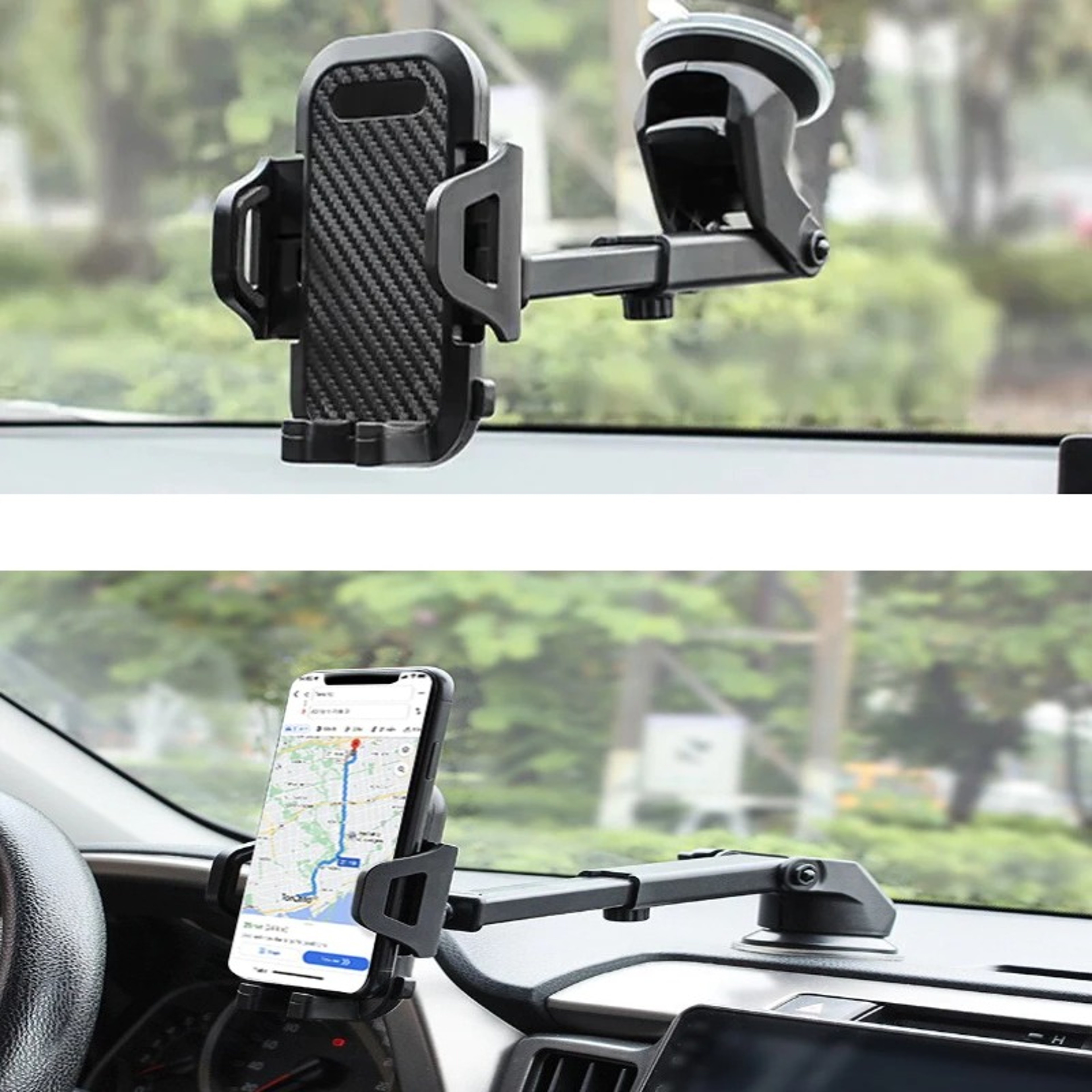 Universal Car Phone Holder Suction Cup Phone Mount for Dashboard & Windshield – view 2